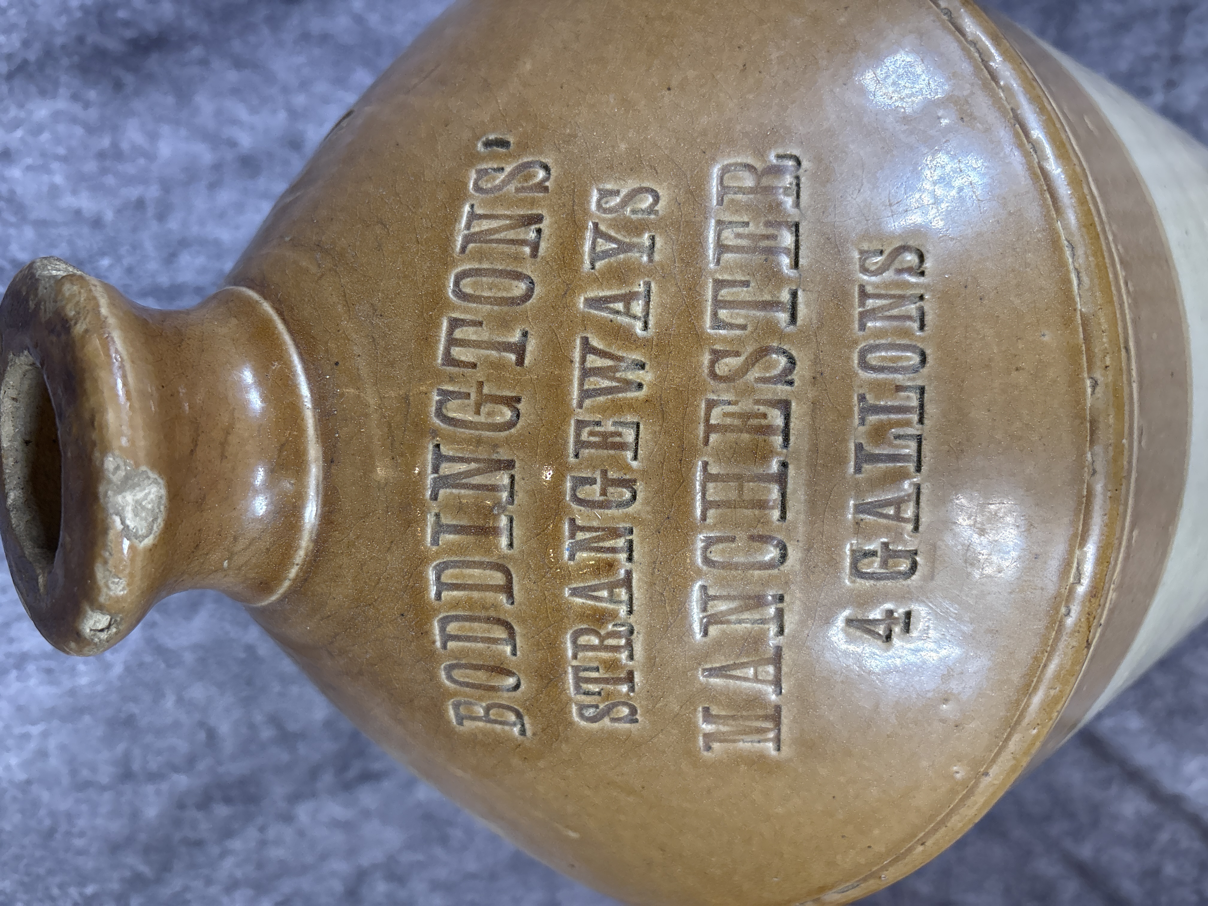 Doulton Lambeth Stoneware 4 Gallon Boddingtons Strangeways Manchester Advertising Flagon