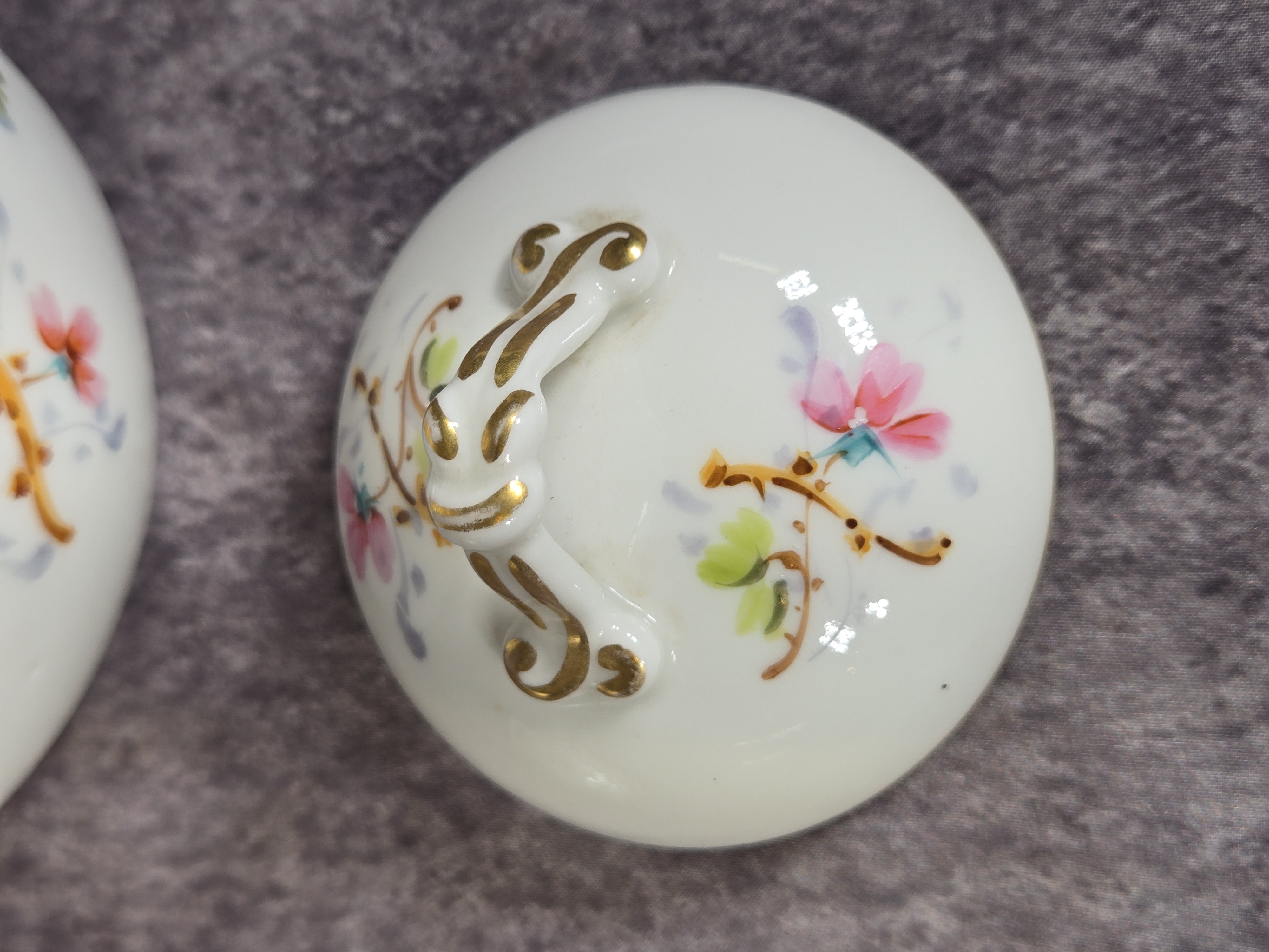 Two Antique Ceramic Lidded Vessels including Johnson Brothers and Haviland Limoges