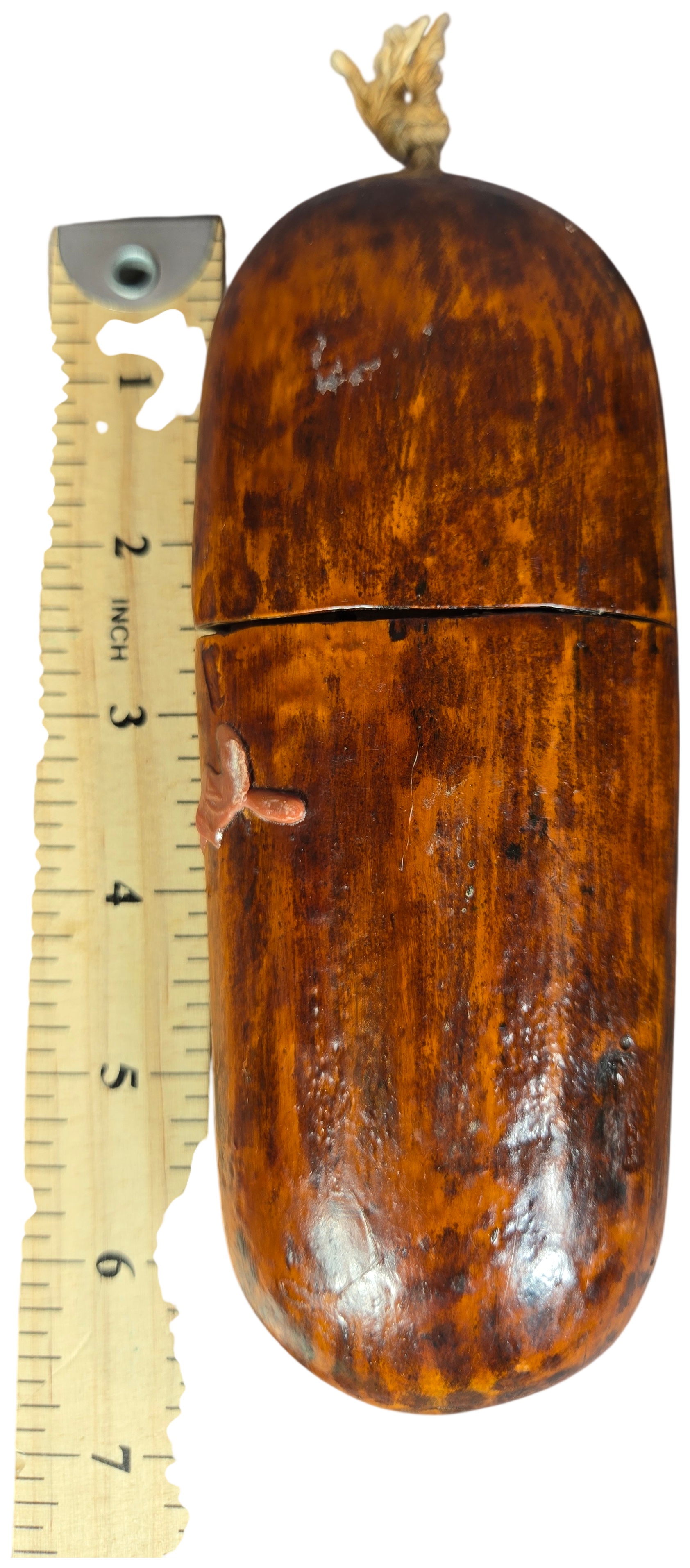 A Pair of Antique Chinese Lacquered Wood Eyeglass Cases