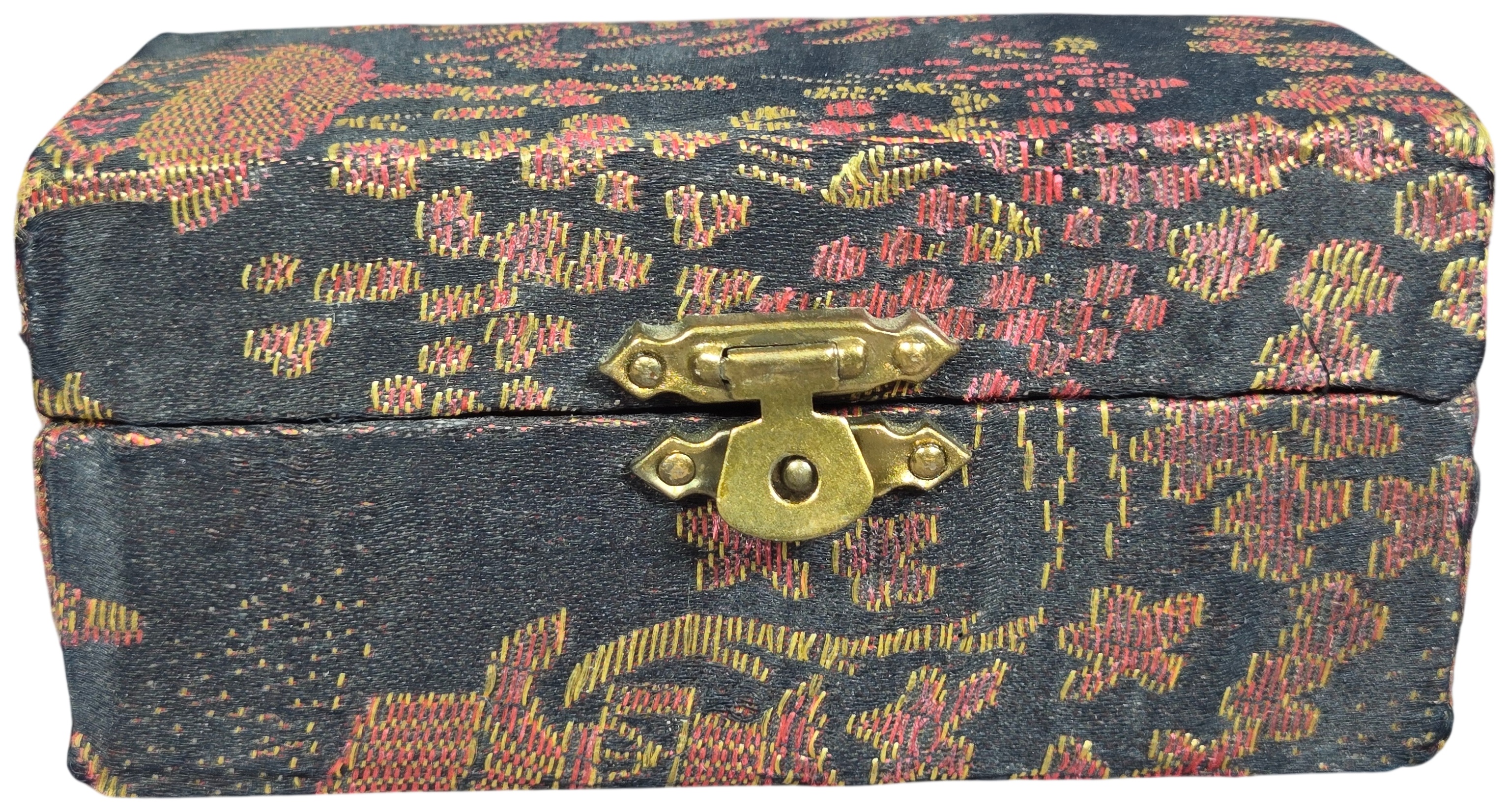 A Pair of Chinese Enamel Baoding Chime Balls in a Brocade Box