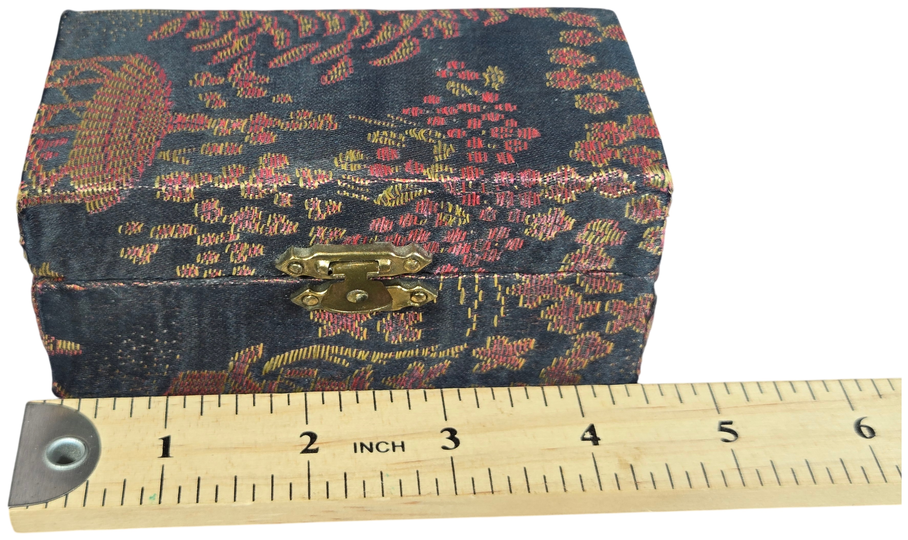 A Pair of Chinese Enamel Baoding Chime Balls in a Brocade Box