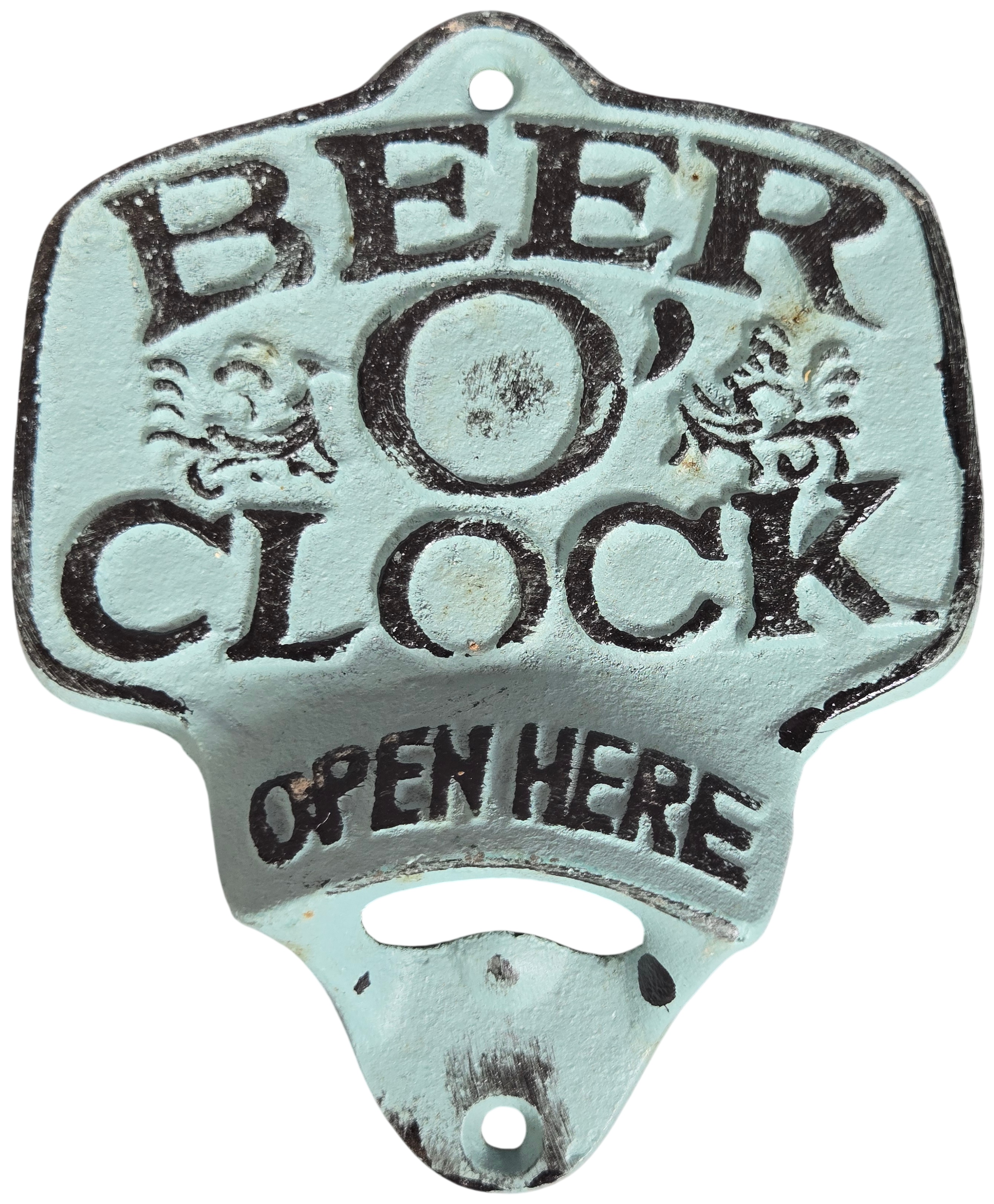 Novelty Beer O Clock Wall Mounted Bottle Opener