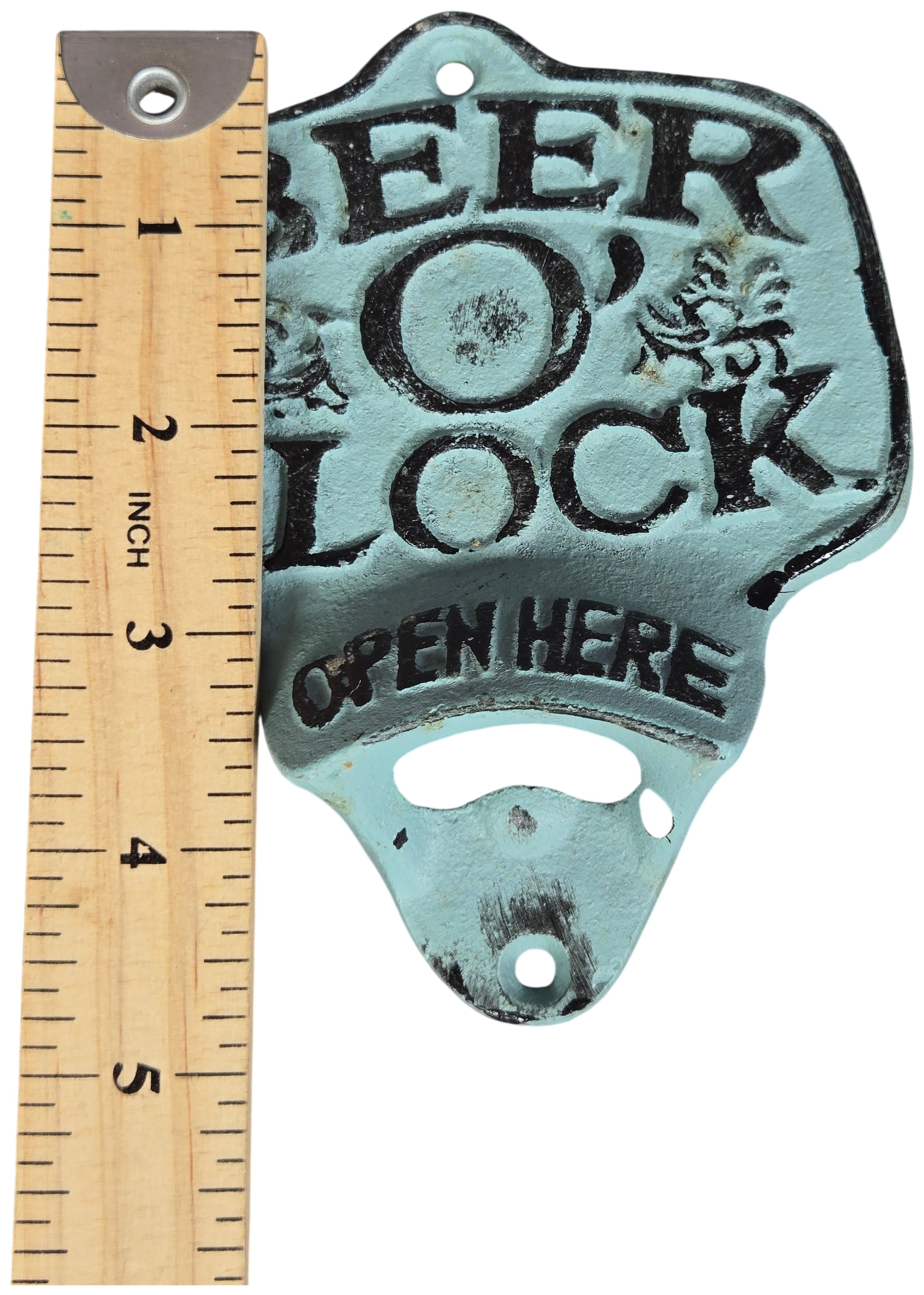 Novelty Beer O Clock Wall Mounted Bottle Opener