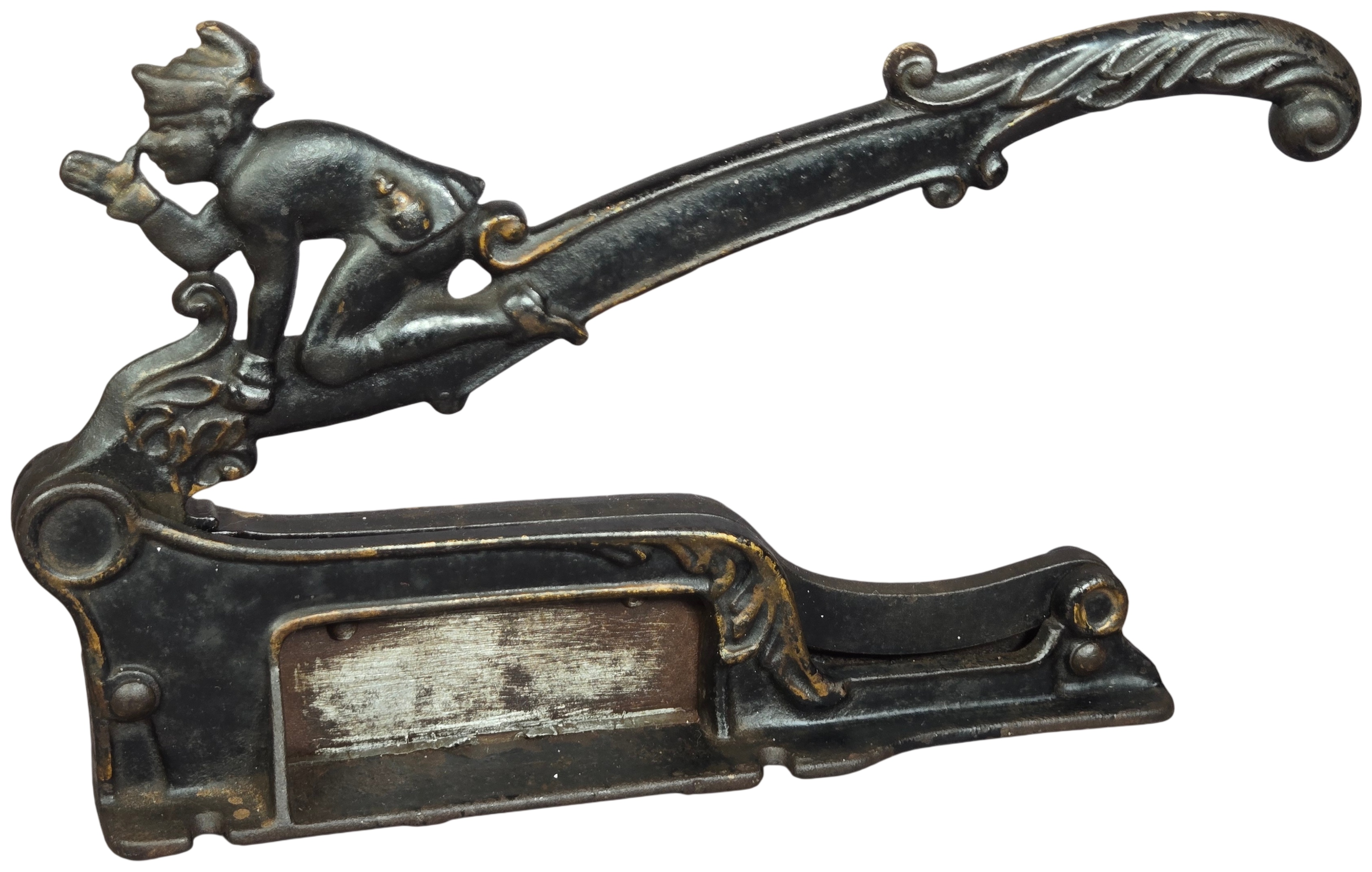 Brighton Figural Cast Iron Newsboy Tobacco Cutter