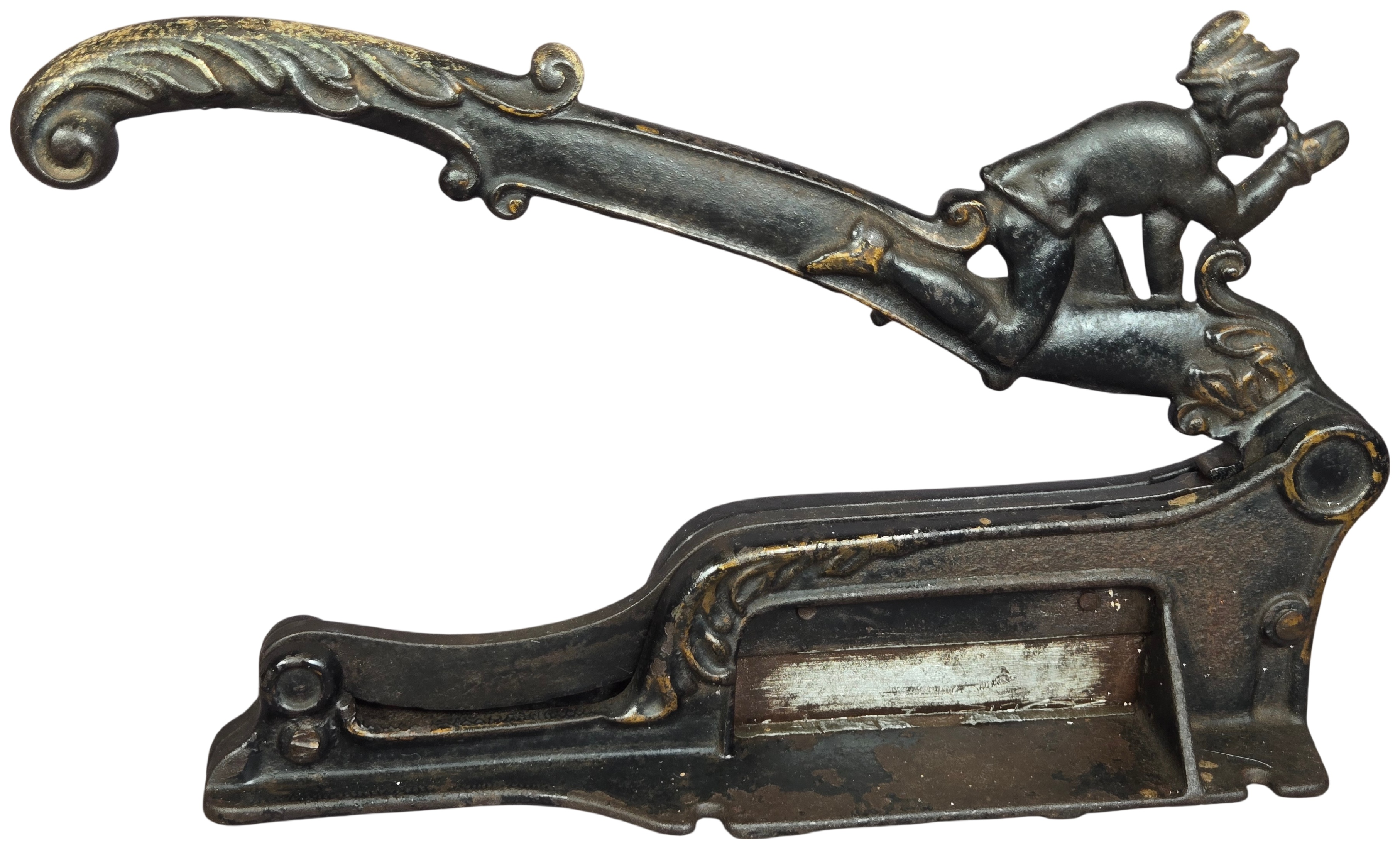 Brighton Figural Cast Iron Newsboy Tobacco Cutter