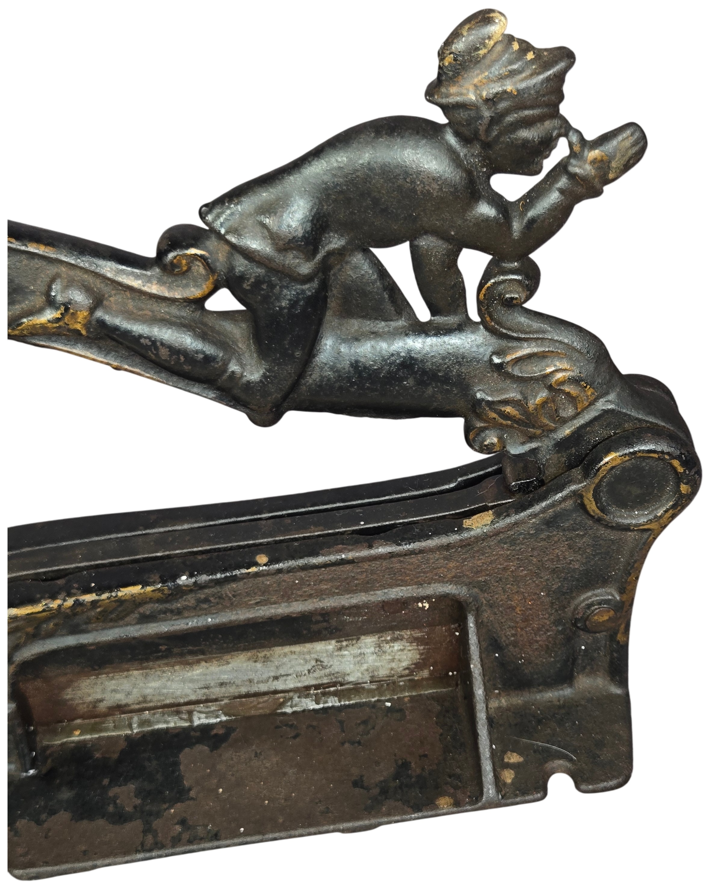 Brighton Figural Cast Iron Newsboy Tobacco Cutter