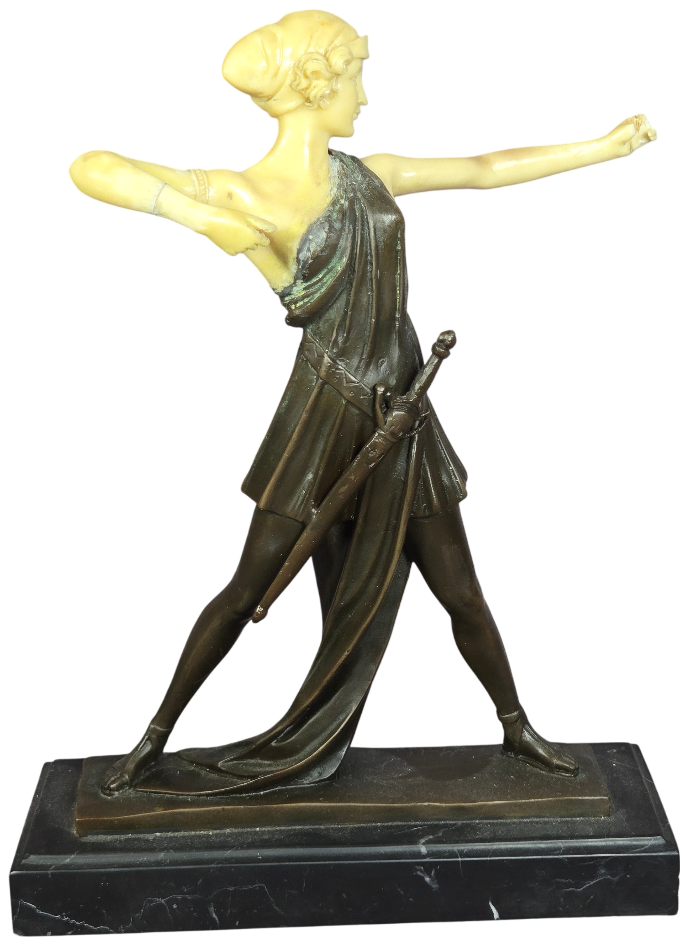 Ferdinand Preiss Art Deco Chryselephantine Amazon Archer Sculpture