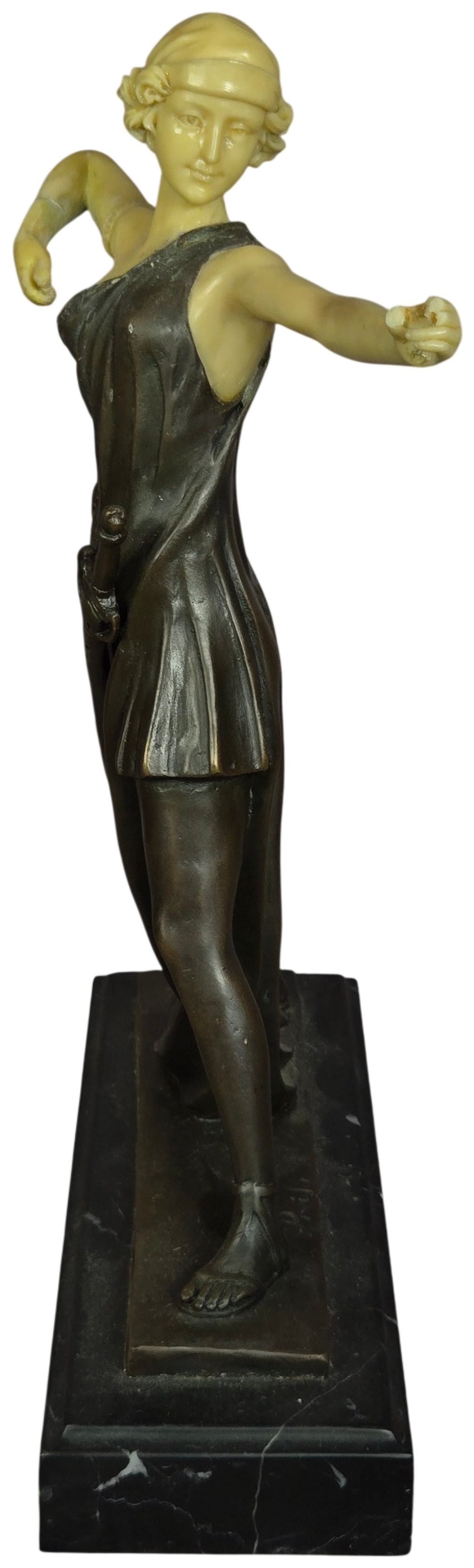 Ferdinand Preiss Art Deco Chryselephantine Amazon Archer Sculpture