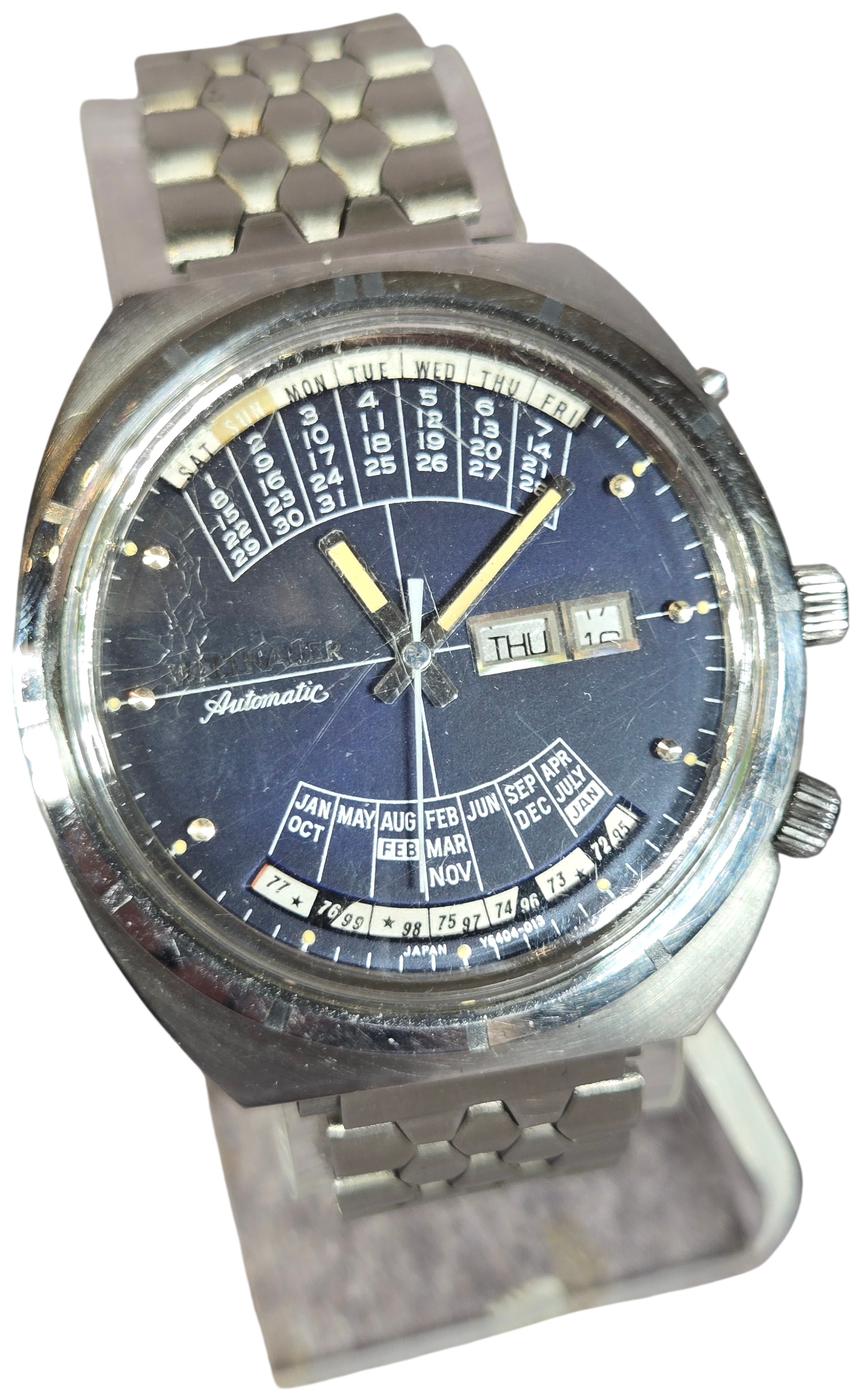 Wittnauer 2000 Perpetual Calendar Stainless Steel Automatic Wristwatch