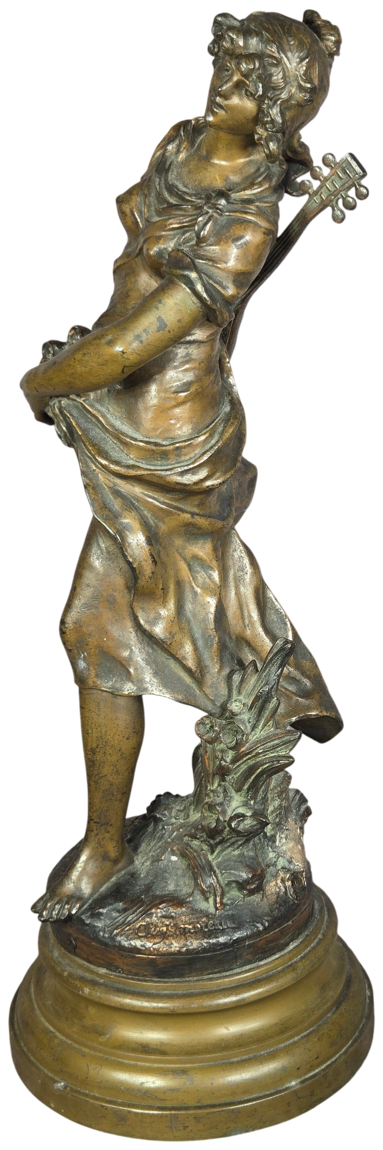 Auguste Moreau La Cigale Spelter Sculpture