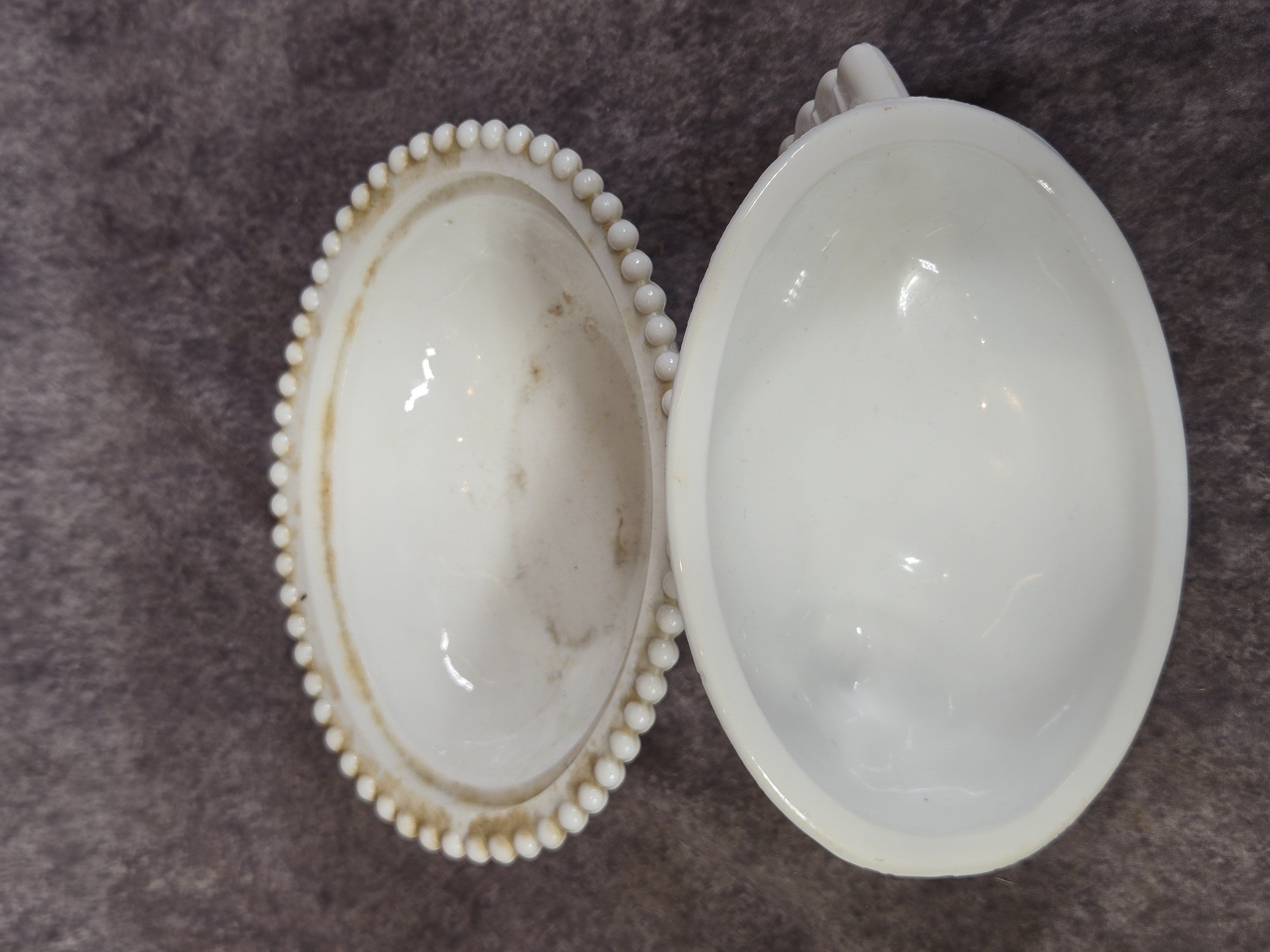 Milk Glass Hen on Nest Covered Dish