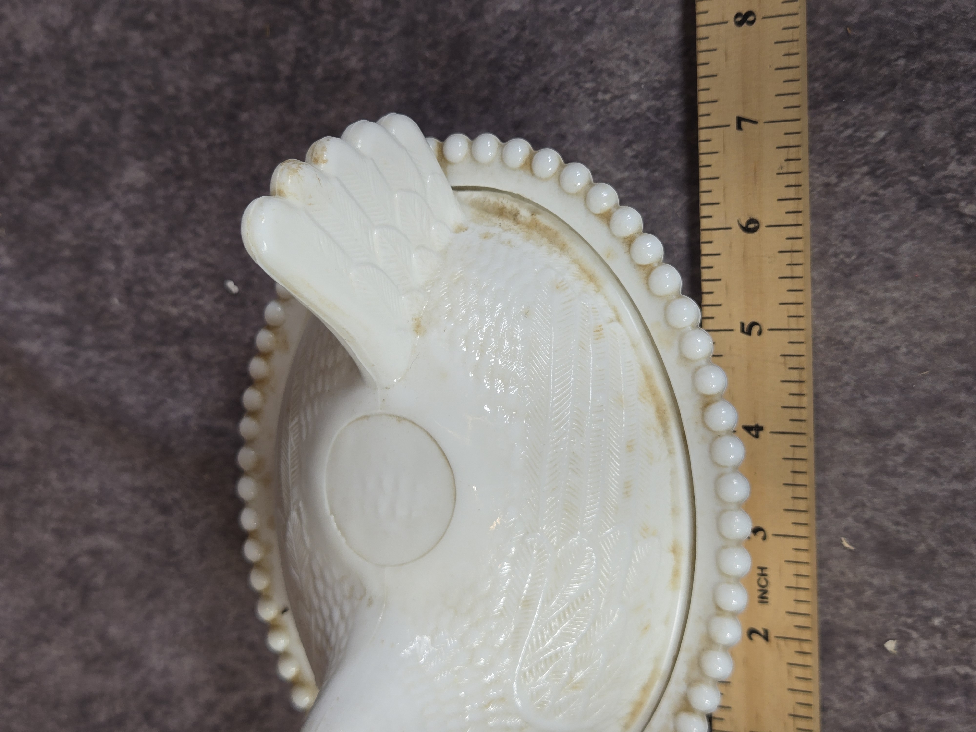 Milk Glass Hen on Nest Covered Dish