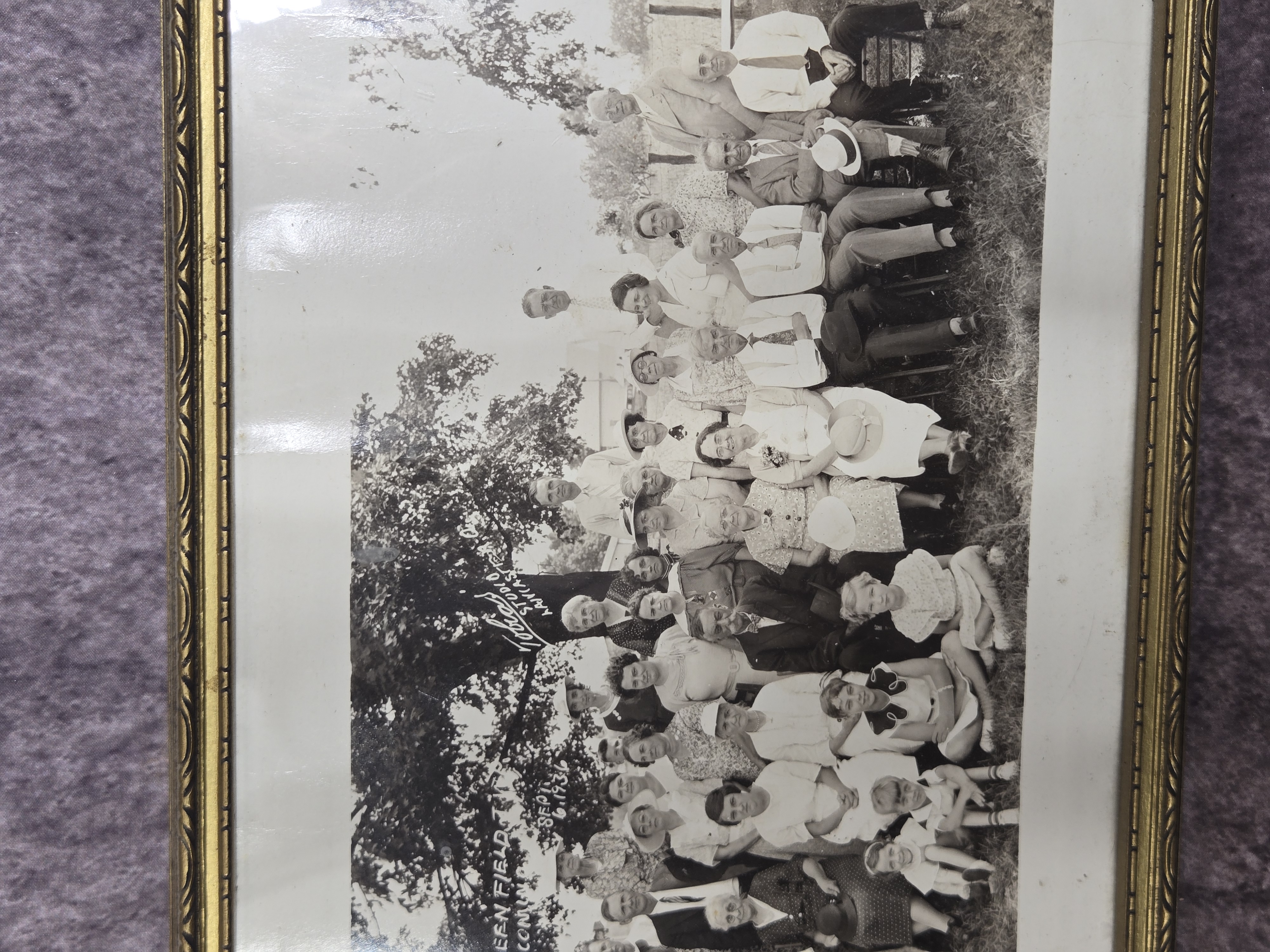 Walrath Studio Panoramic Silver Gelatin Photograph Greenfield Township School Homecoming 1936