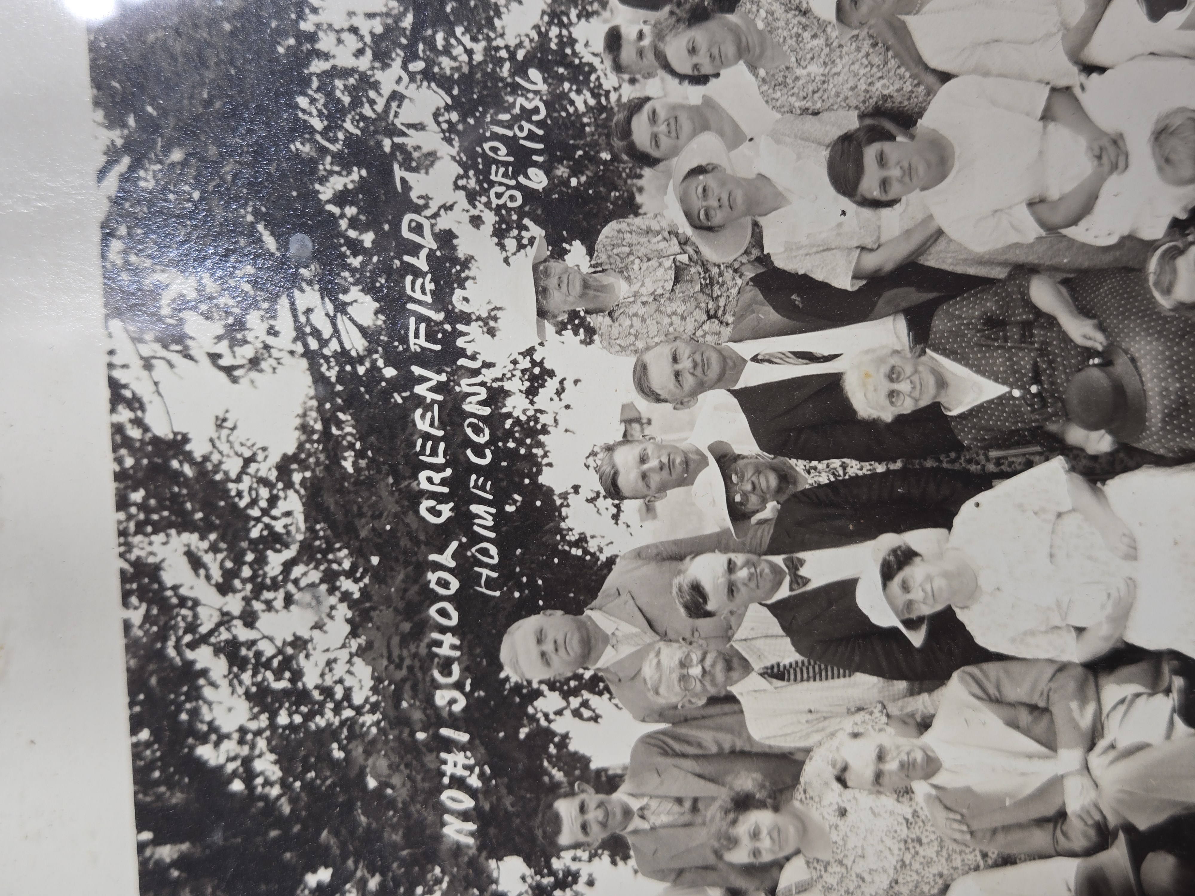 Walrath Studio Panoramic Silver Gelatin Photograph Greenfield Township School Homecoming 1936