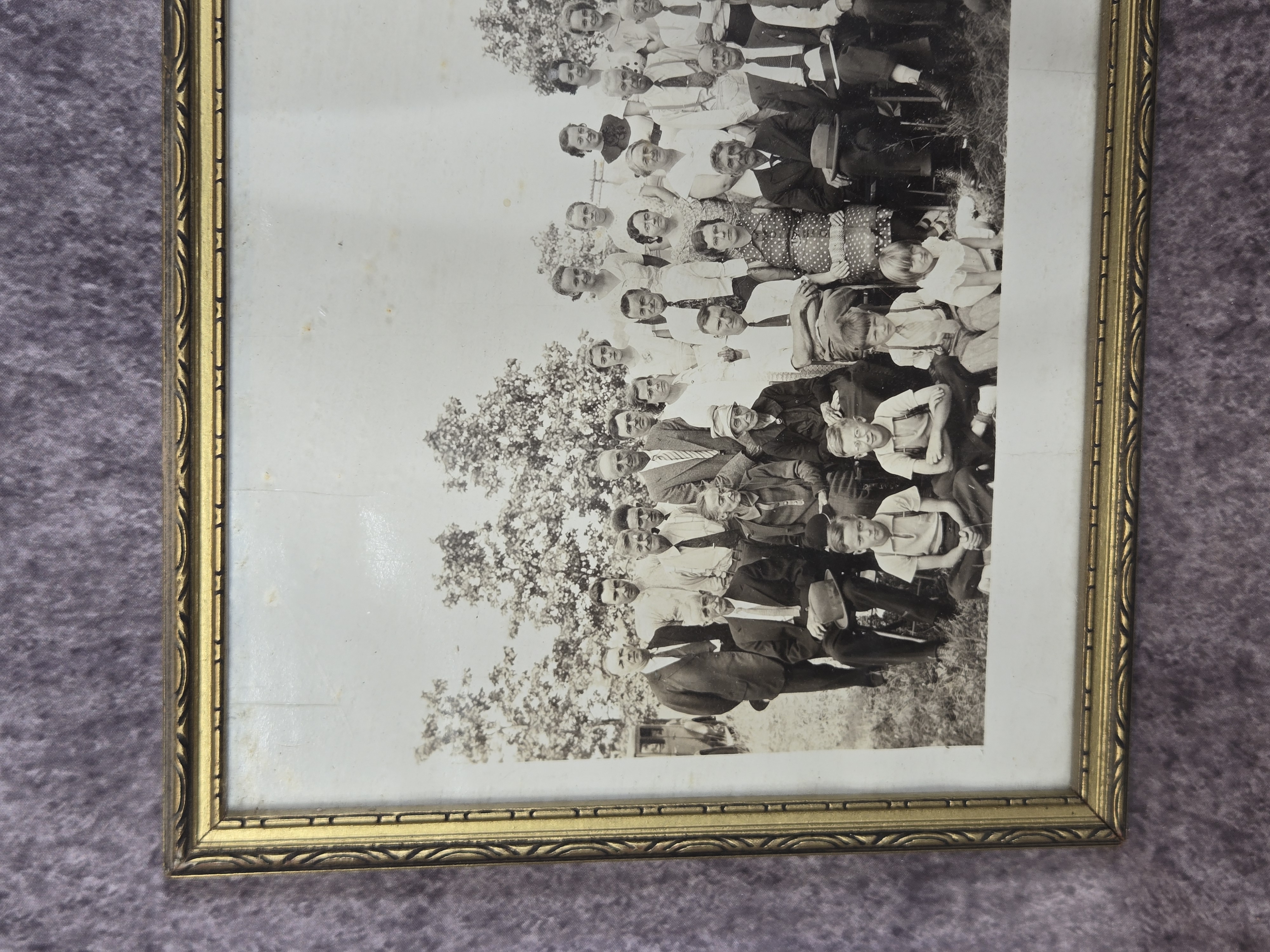 Walrath Studio Panoramic Silver Gelatin Photograph Greenfield Township School Homecoming 1936