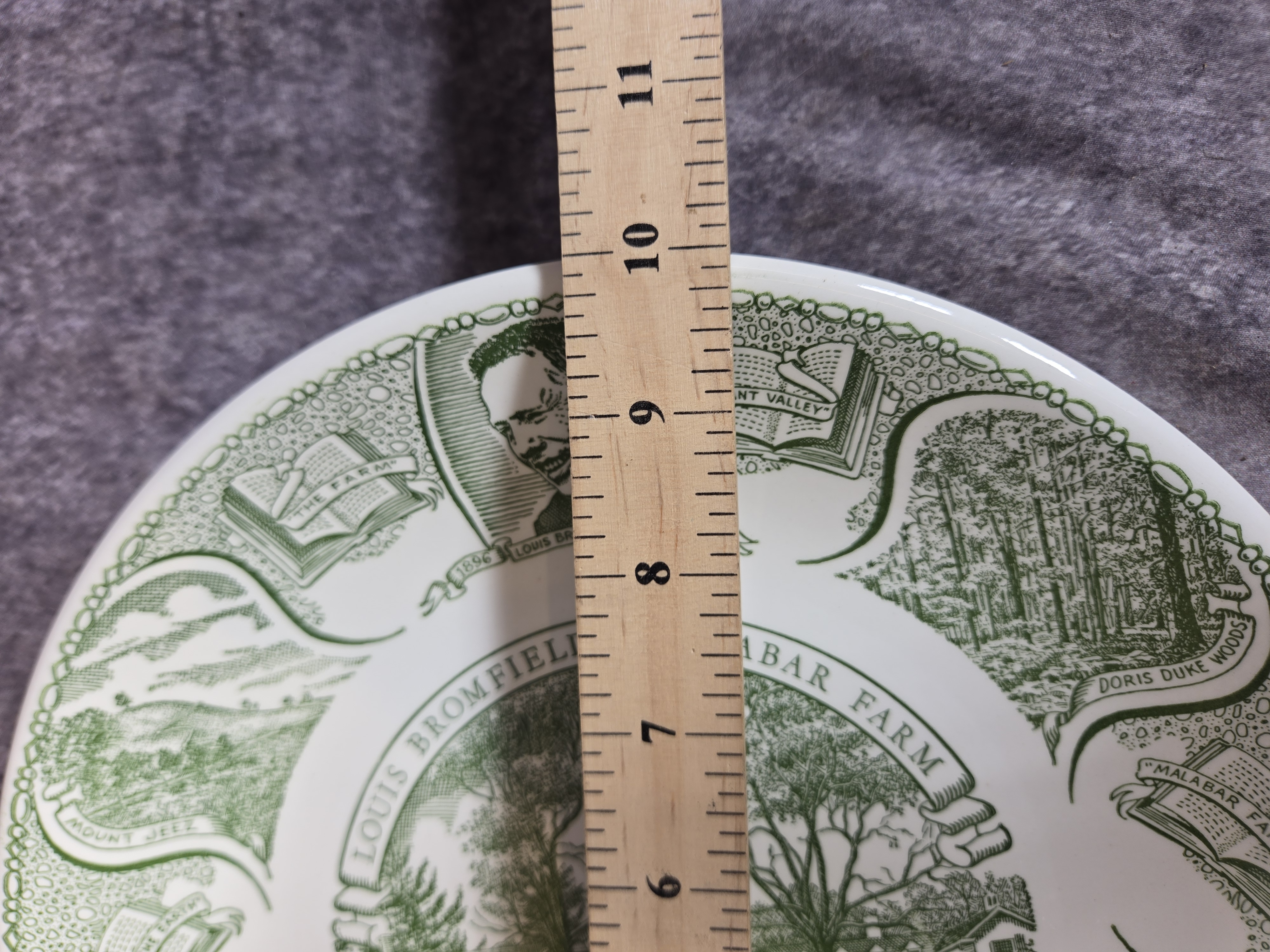 Kettlesprings Kilns Louis Bromfield Malabar Farm Commemorative Earthenware Plate