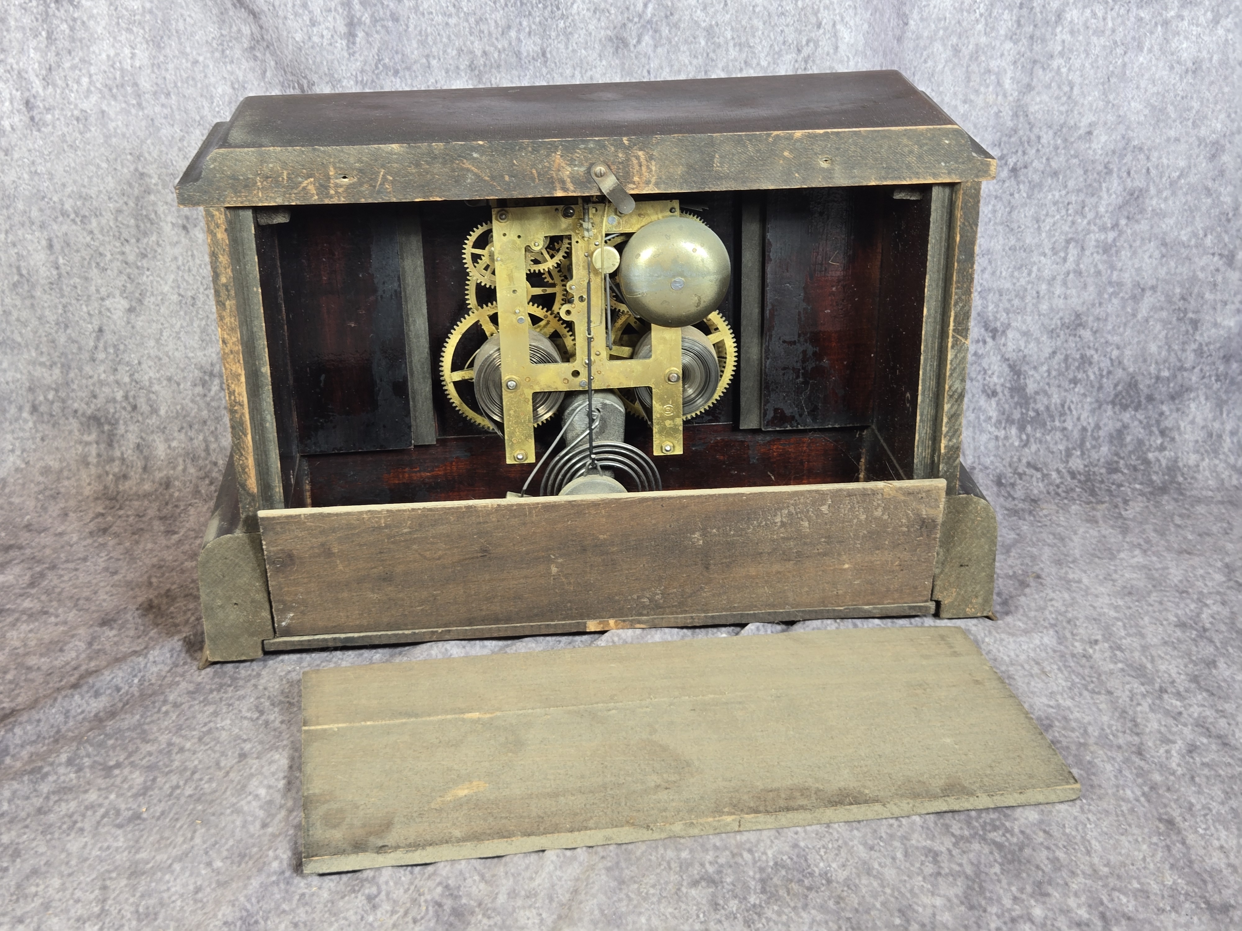 Art Nouveau Wood Mantel Clock by The Sessions Clock Co.
