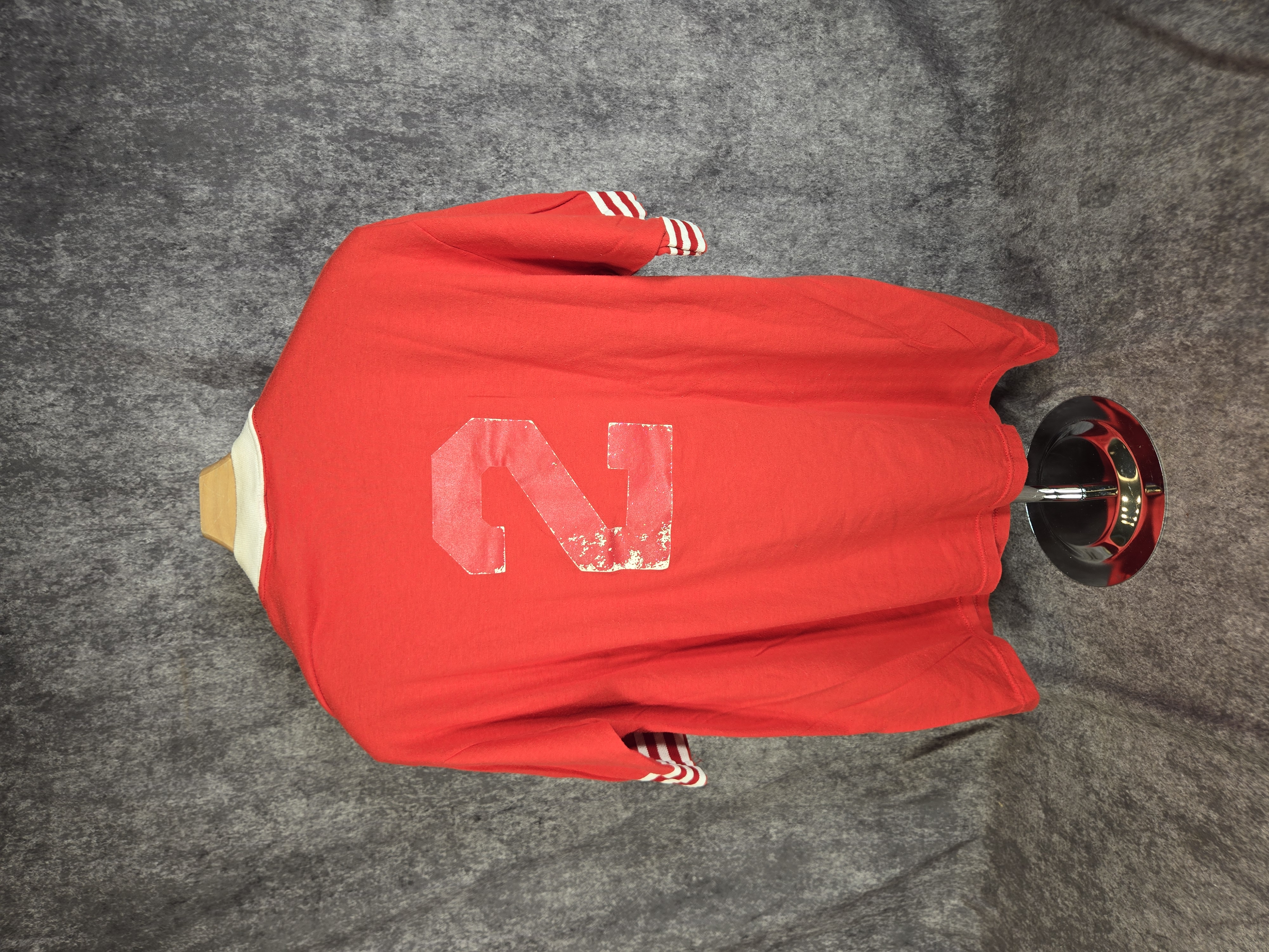 Vintage Soffe Shirts Red Jersey Knit Athletic T-Shirt with Off Mulch Graphic