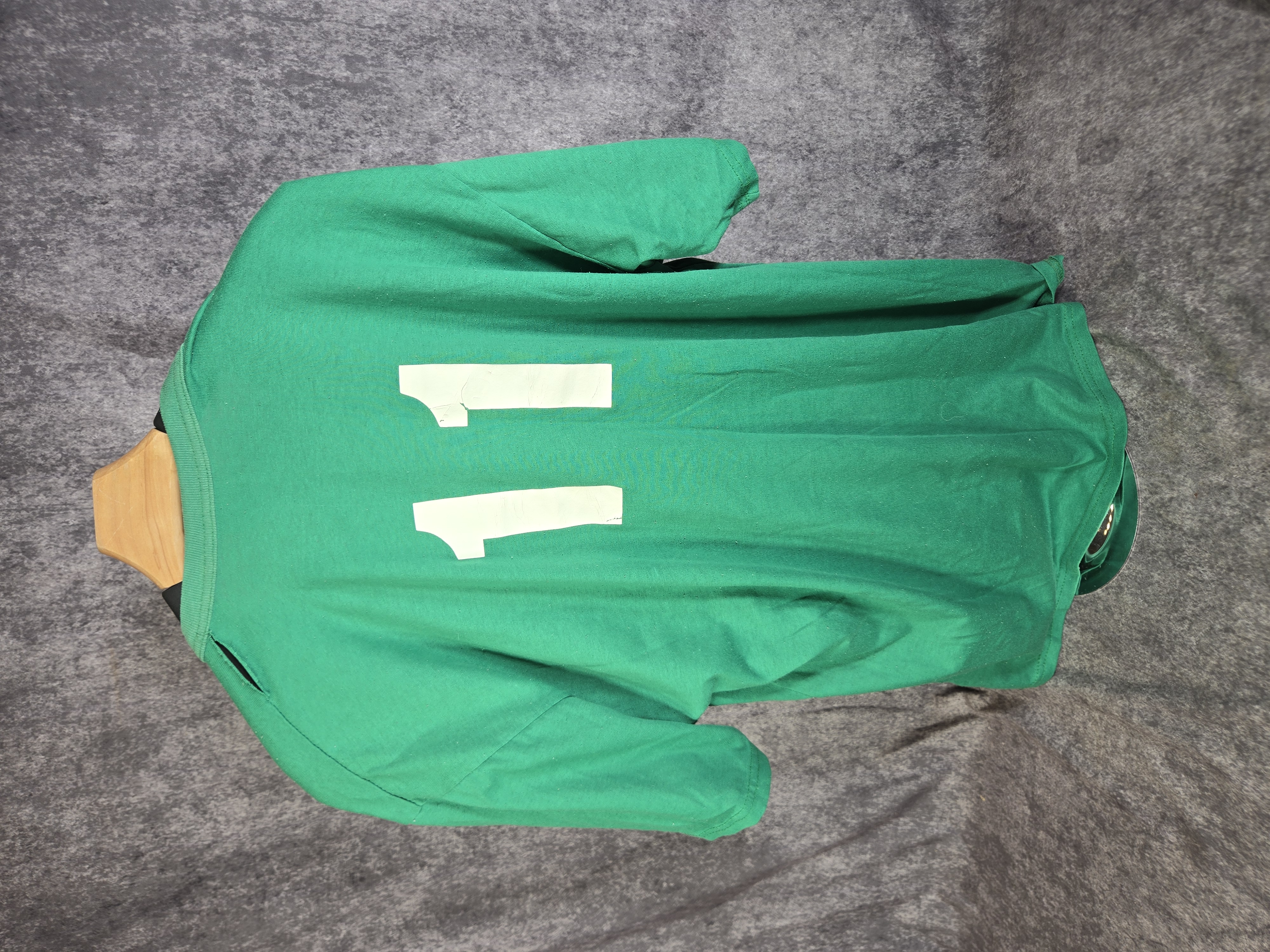 A 1980s Cotton Blend Henley T-Shirt with Aruba Graphic