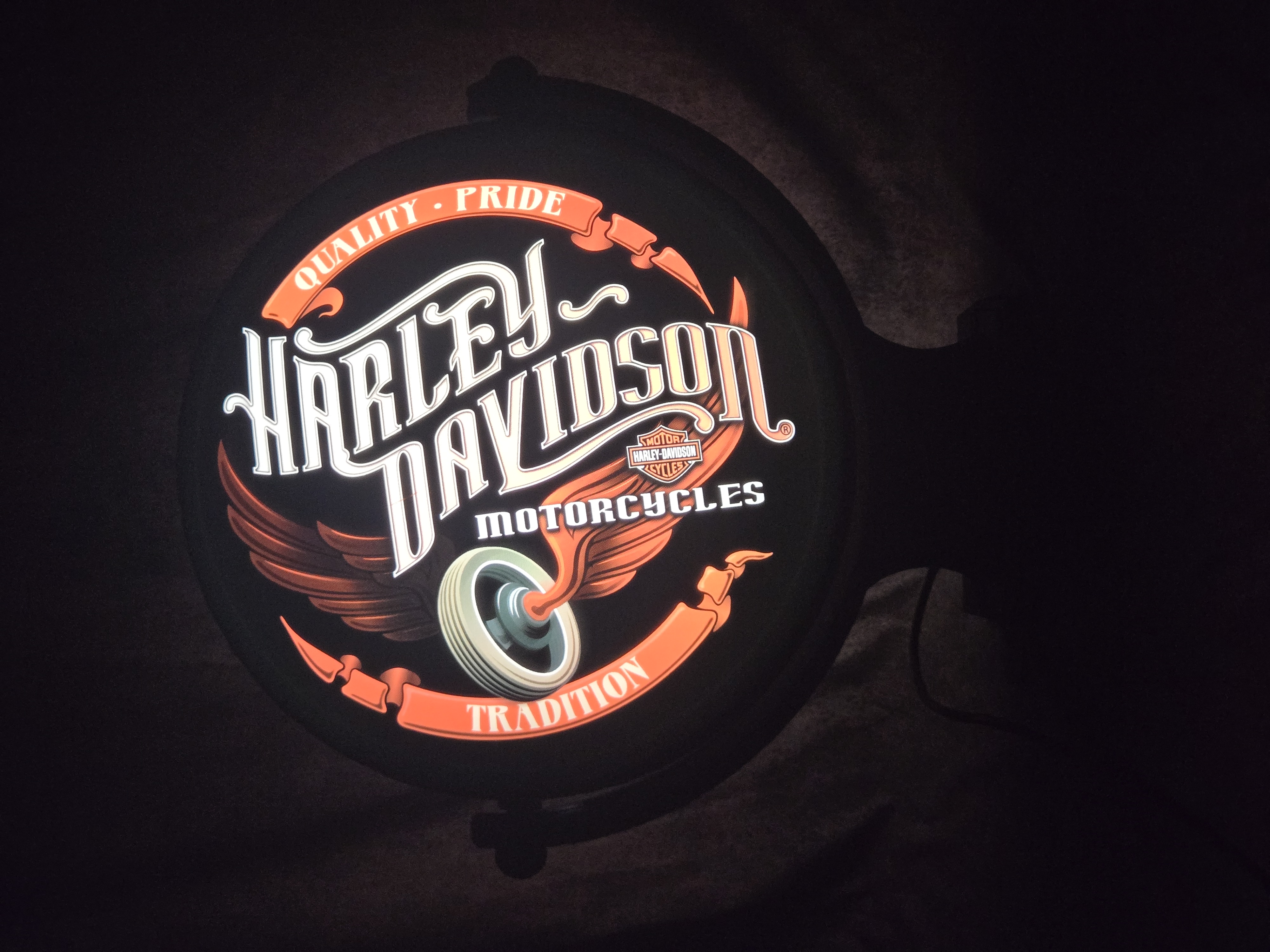 Harley-Davidson Illuminated Rotating Double-Sided Pub Light