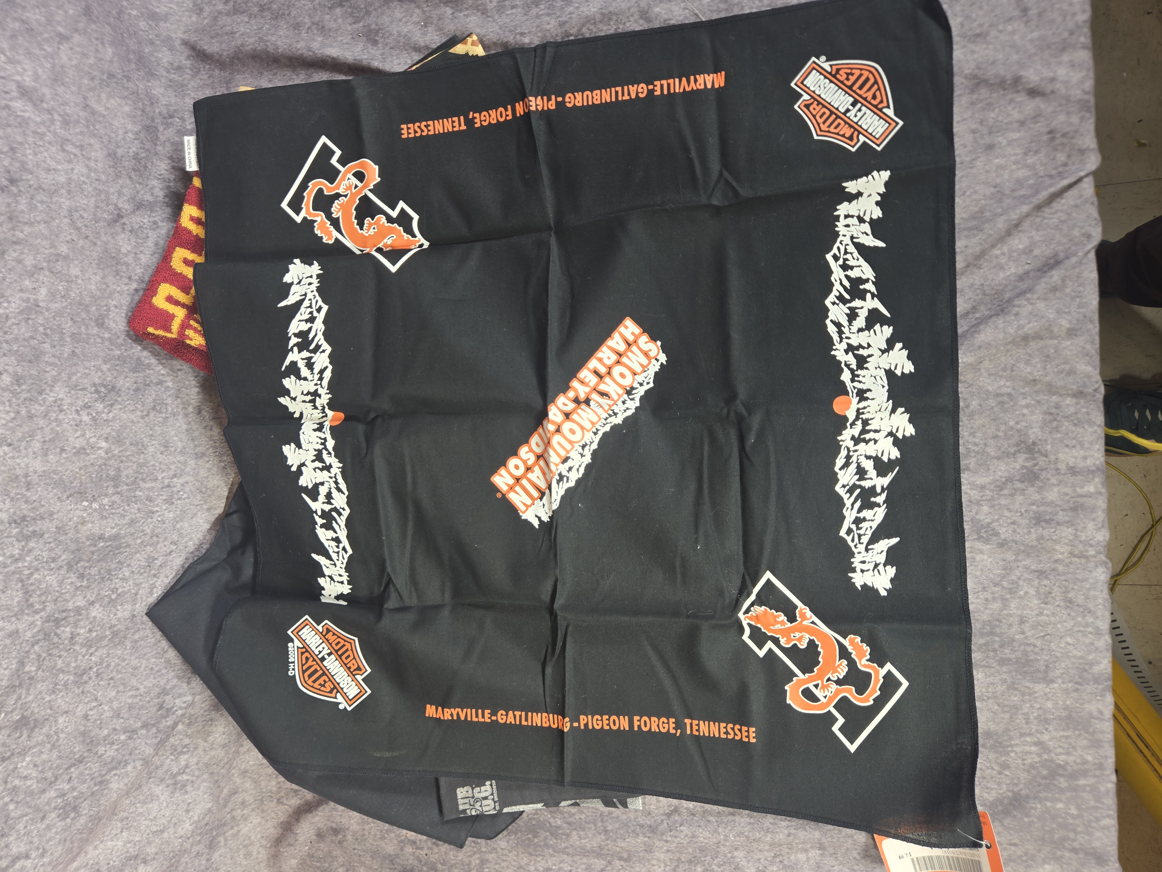 Harley-Davidson and Jack Daniel's Motorcycling Bandanas and Towel