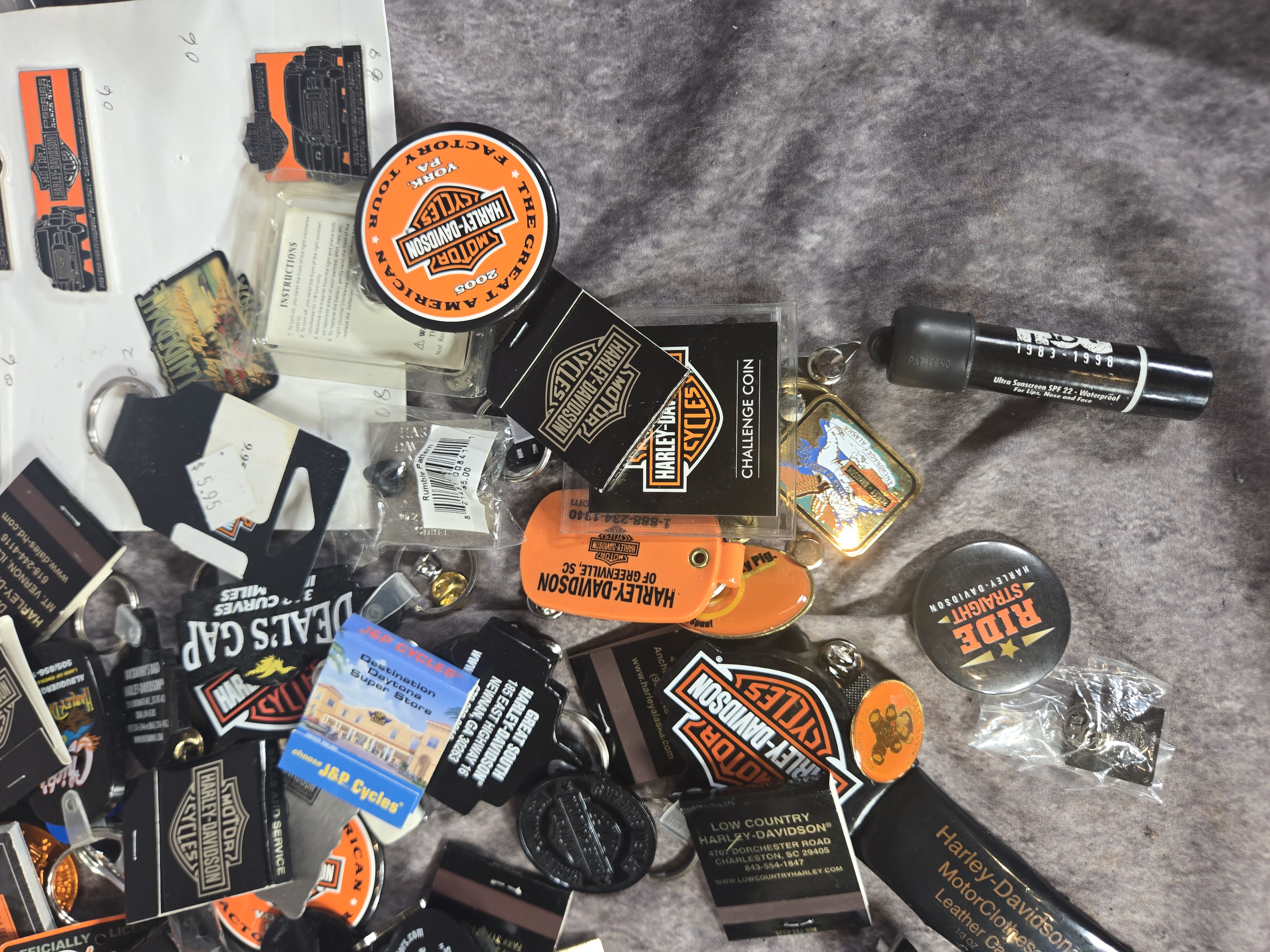 Harley-Davidson Dealership and Event Memorabilia Including 135 Pins