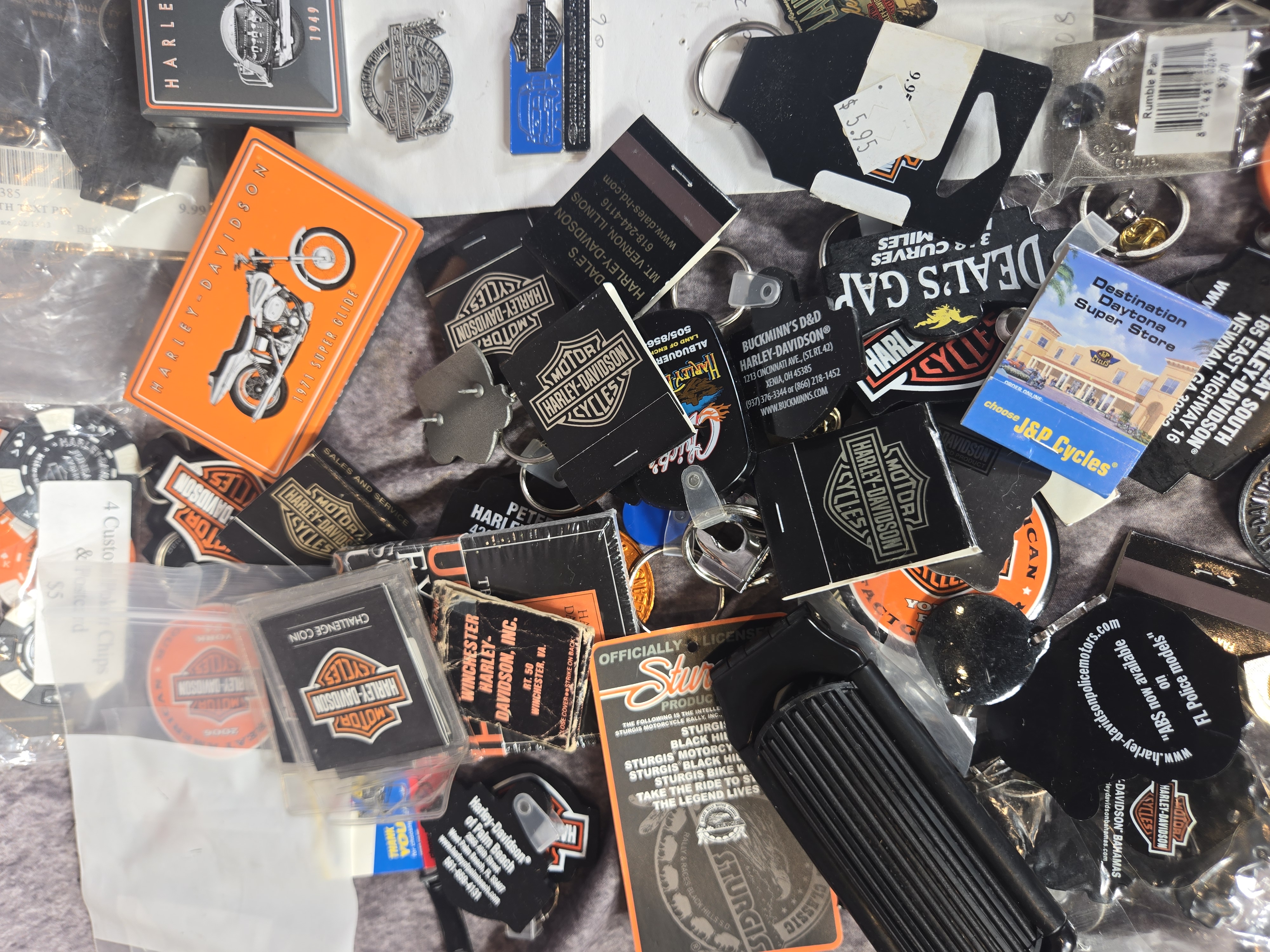 Harley-Davidson Dealership and Event Memorabilia Including 135 Pins