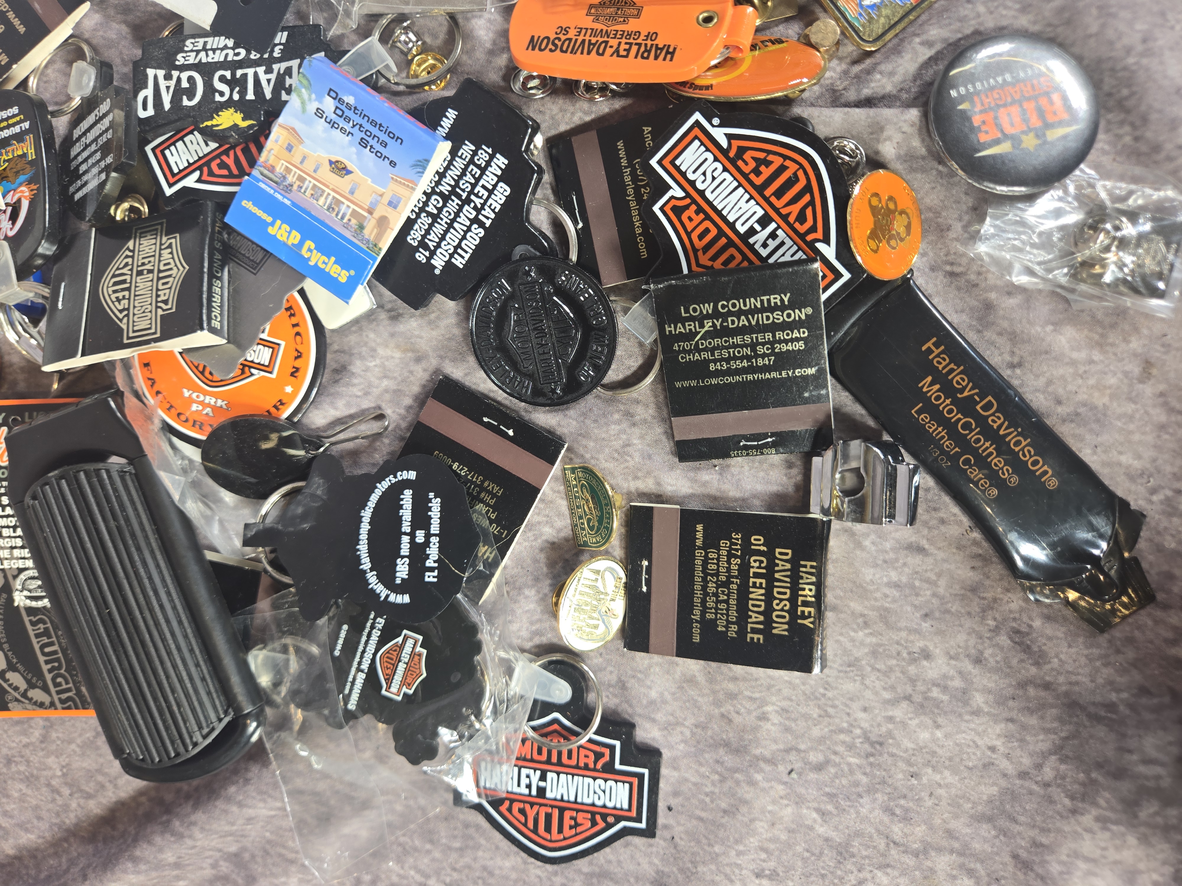 Harley-Davidson Dealership and Event Memorabilia Including 135 Pins