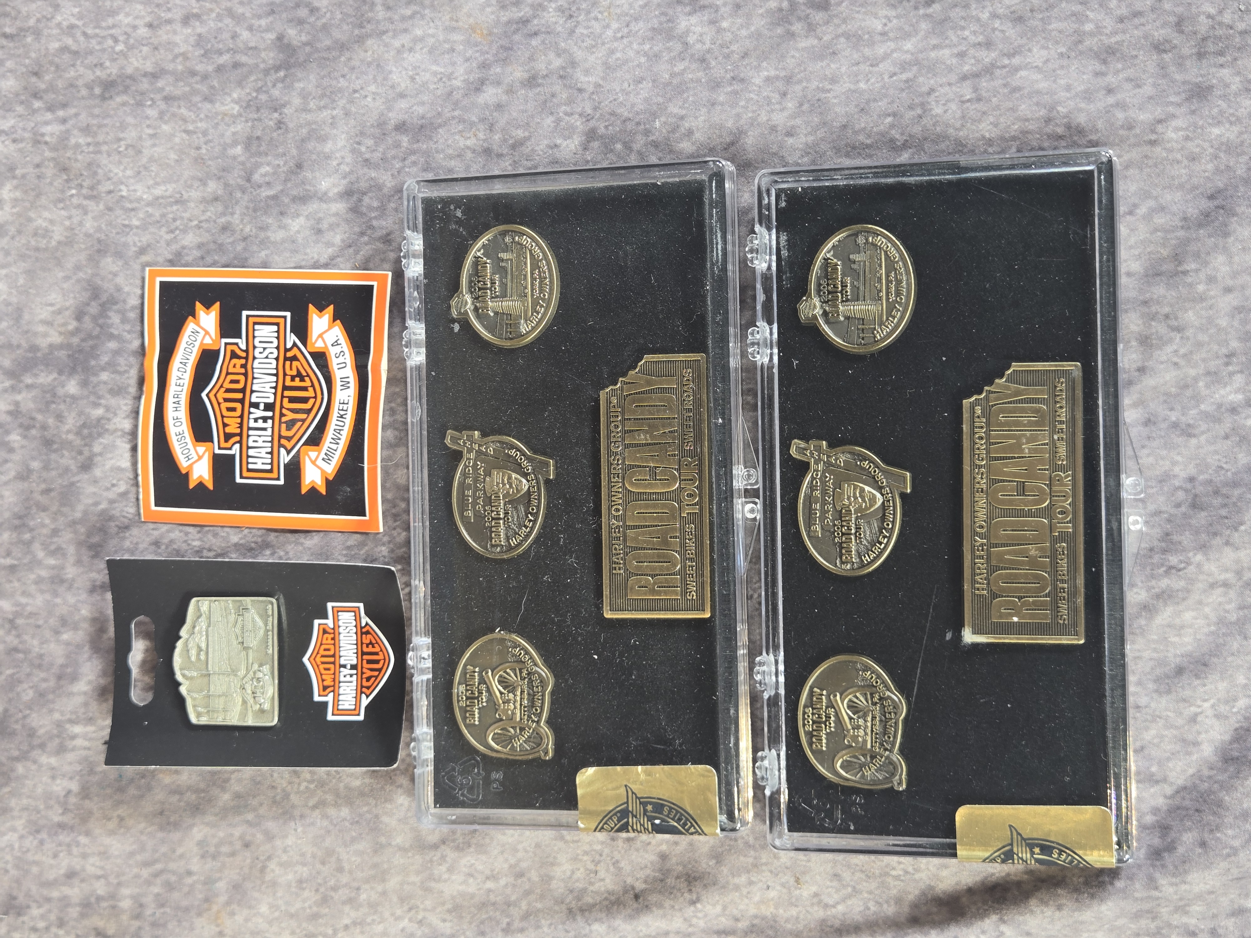 Harley-Davidson and Harley Owners Group Commemorative Pin Sets and Stationery