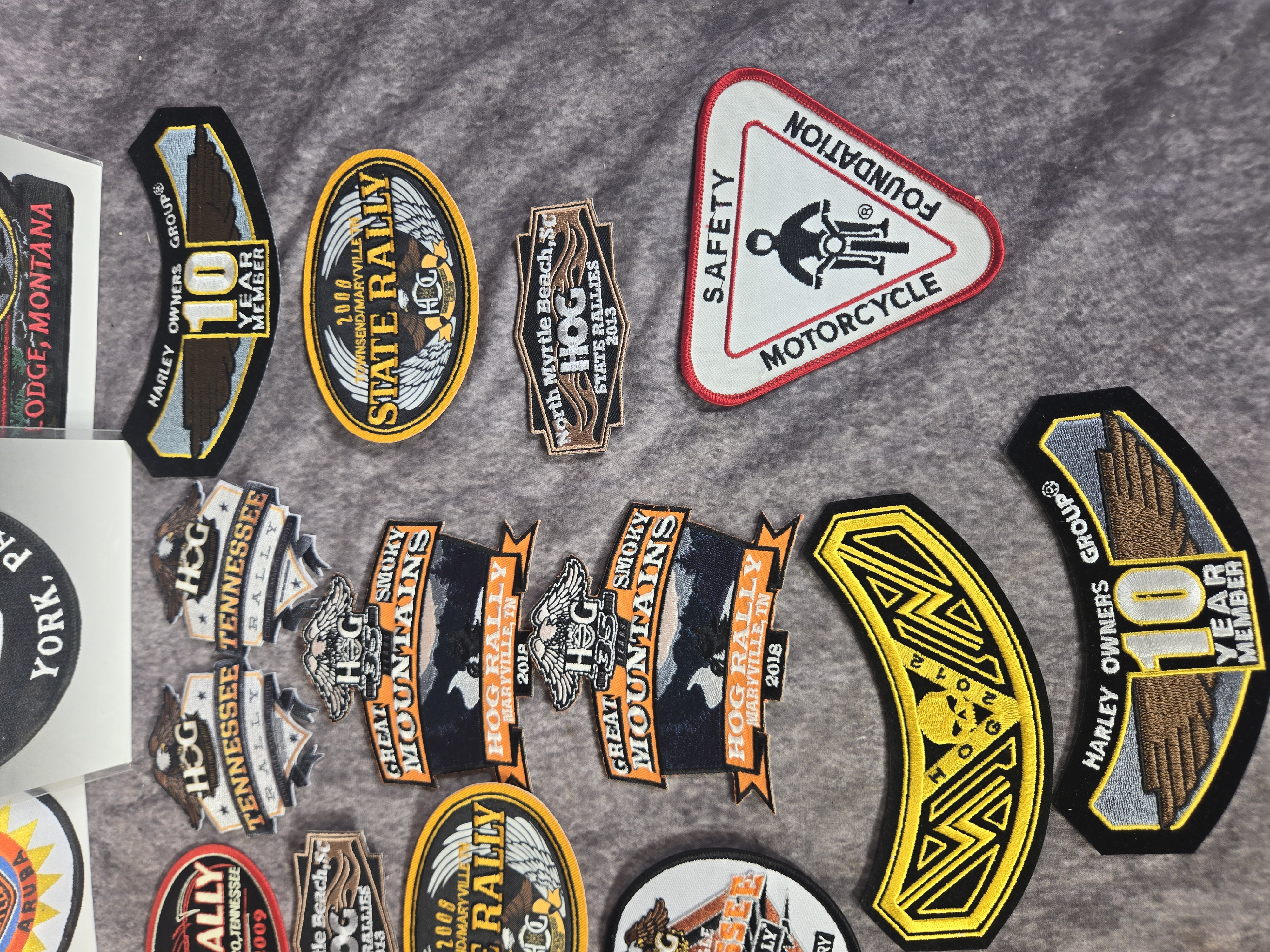 Harley-Davidson and Harley Owners Group Memorabilia Patches and Coasters