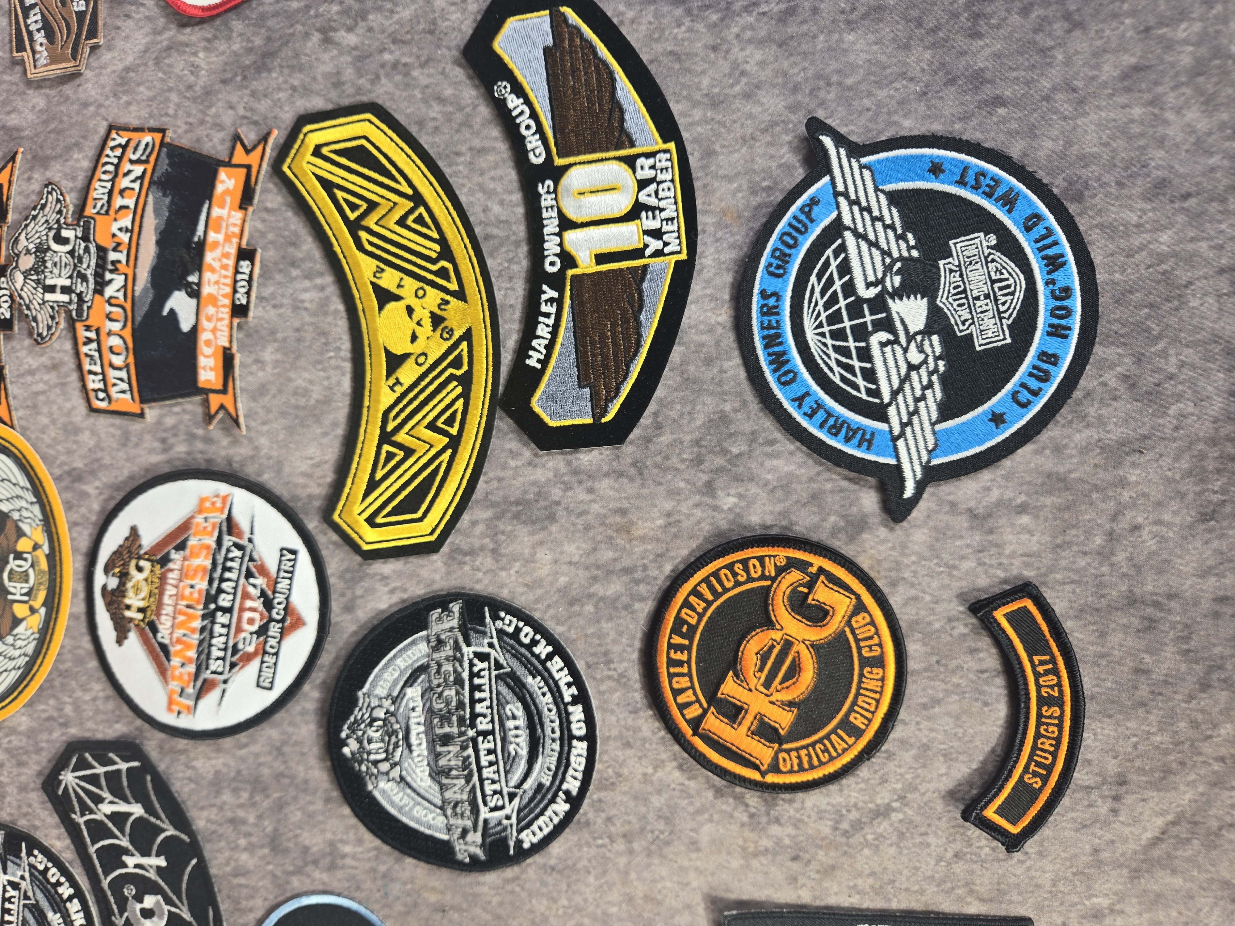 Harley-Davidson and Harley Owners Group Memorabilia Patches and Coasters