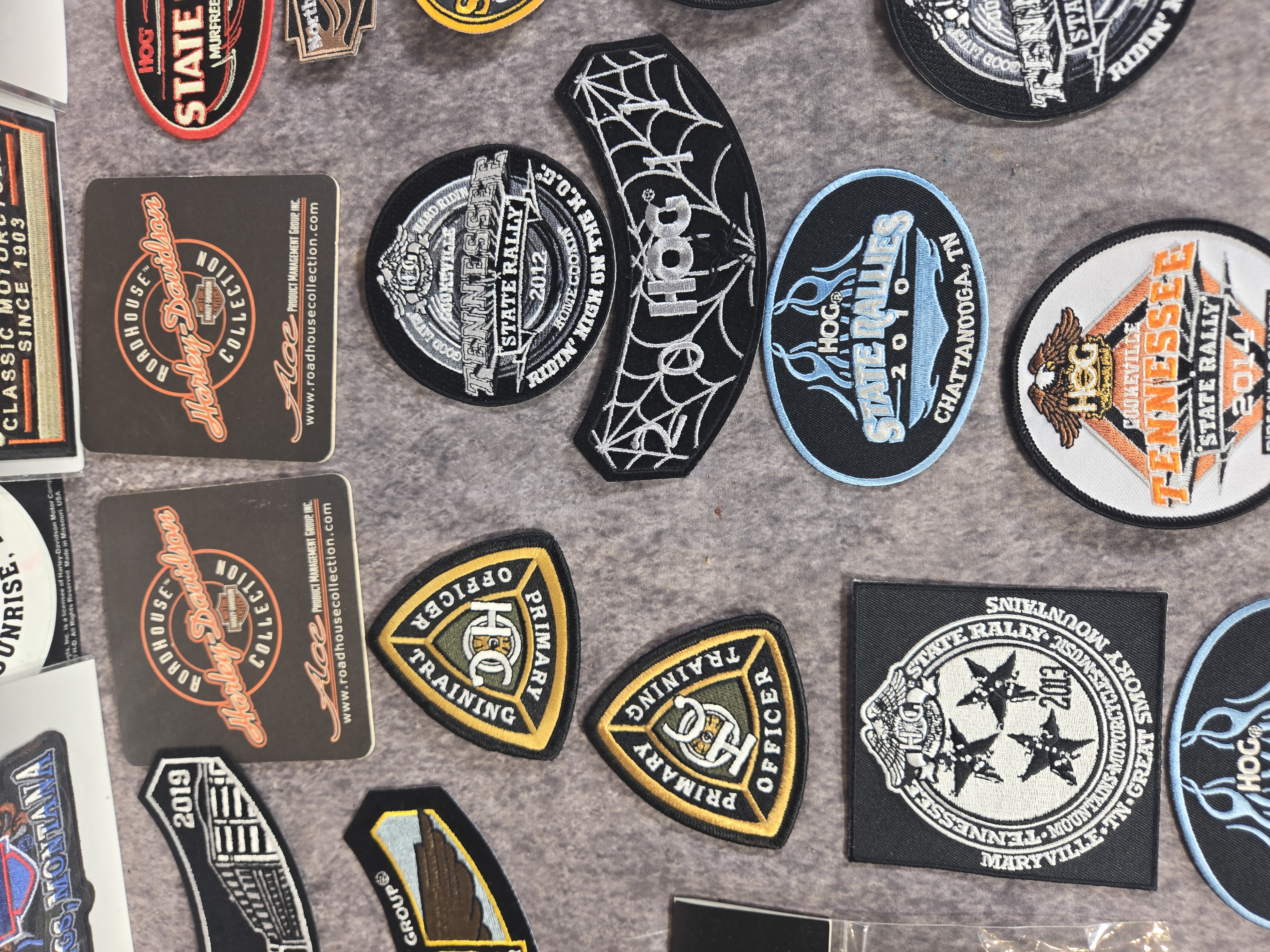 Harley-Davidson and Harley Owners Group Memorabilia Patches and Coasters