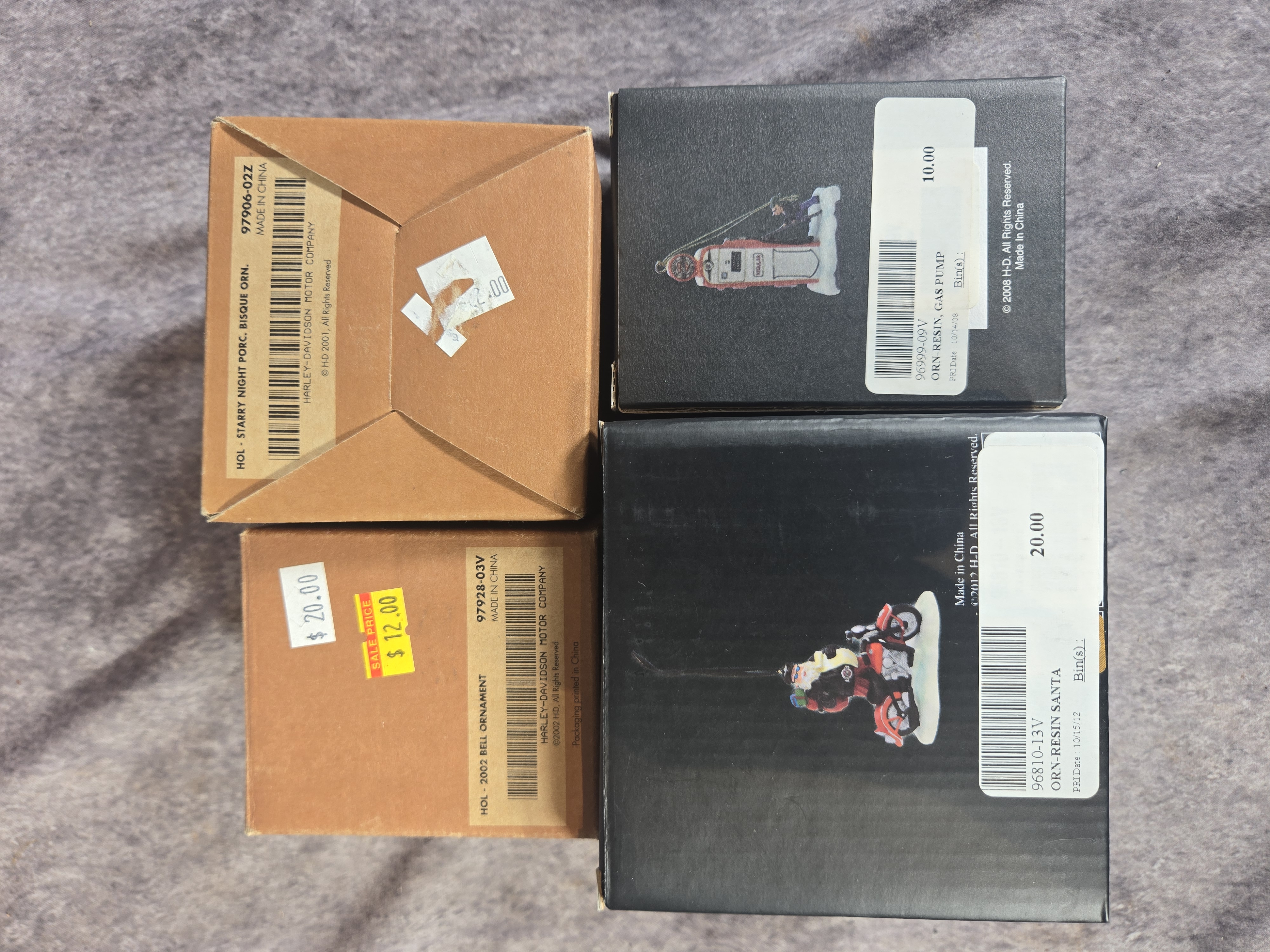 Sixteen Harley-Davidson Holiday Ornaments and Collectibles Dated 2001 to 2014