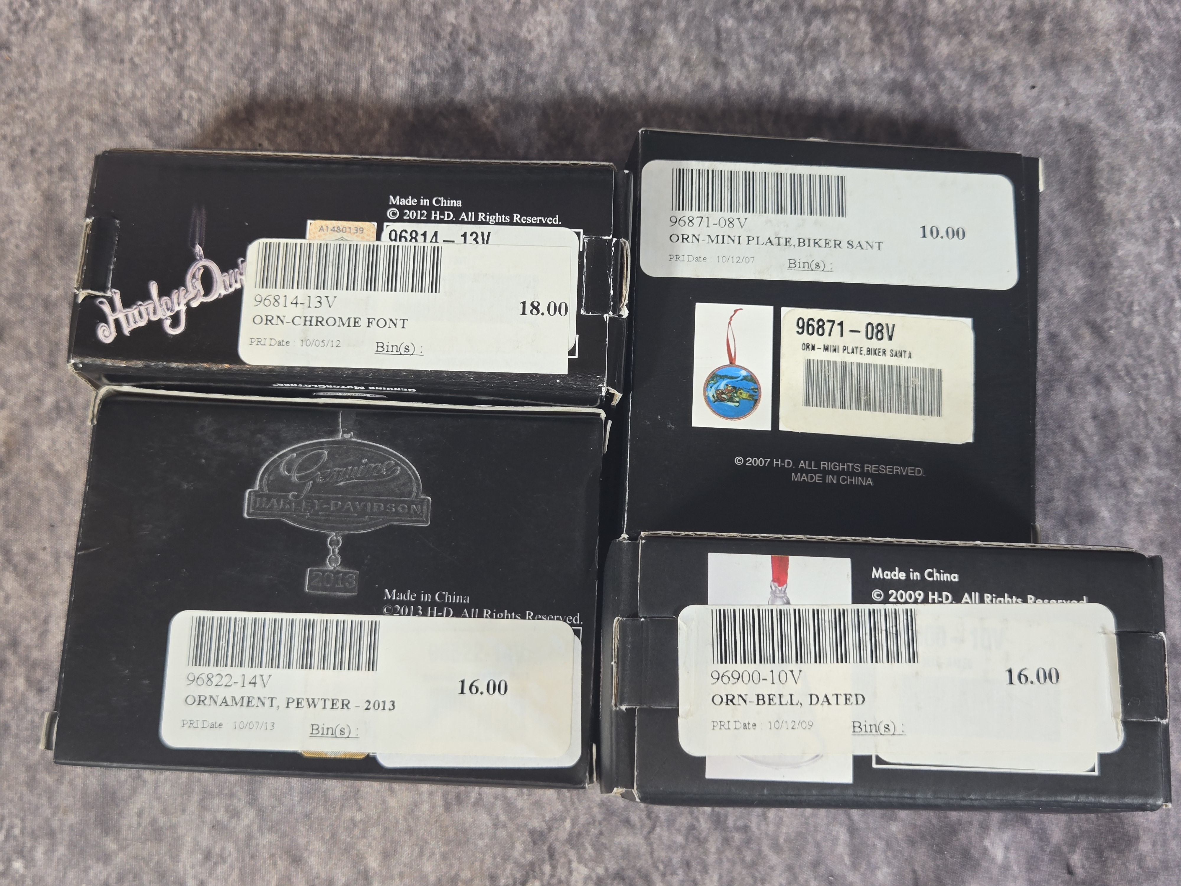 Genuine Harley-Davidson Holiday Ornaments and Tree Topper