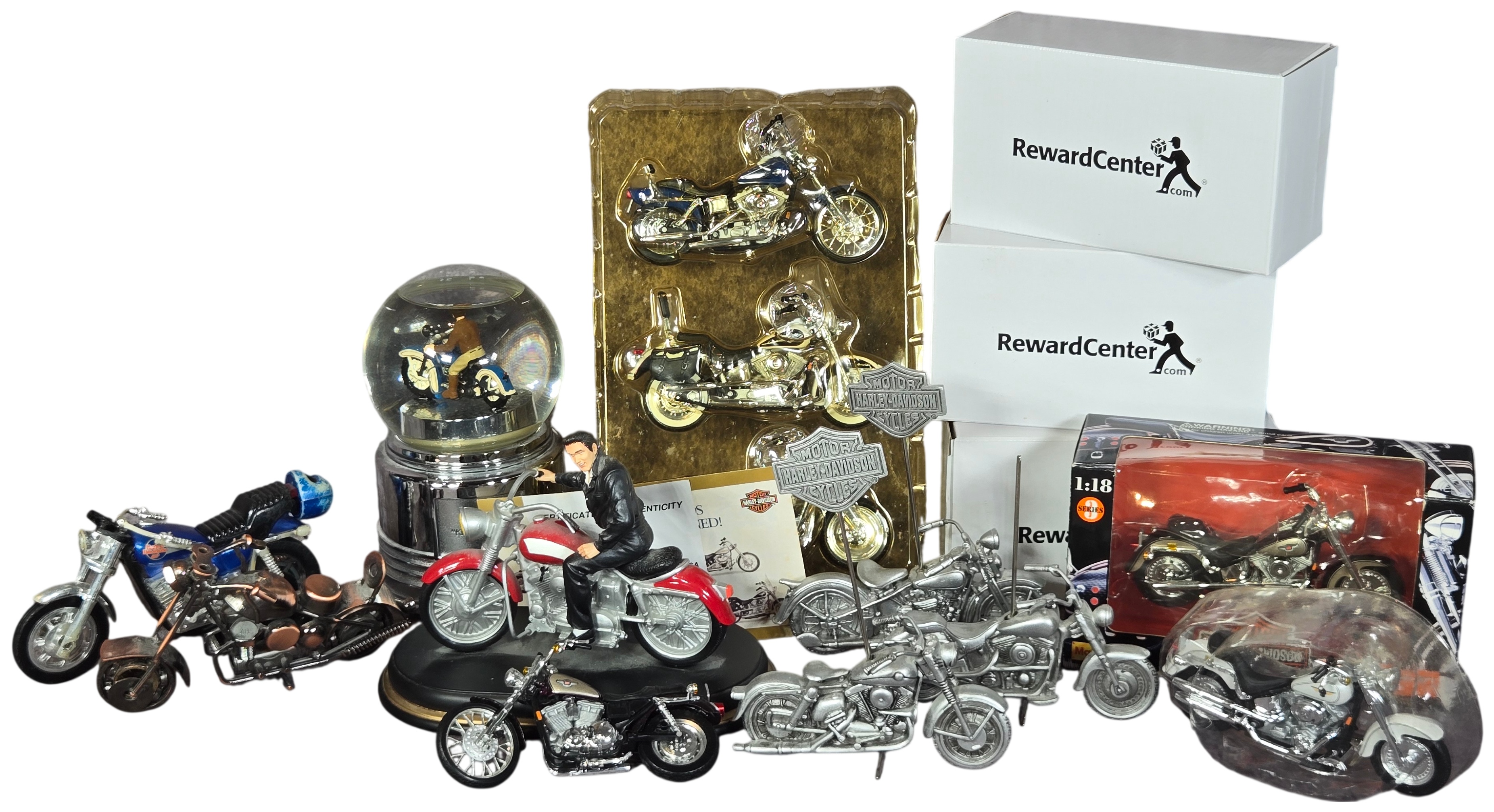 Harley-Davidson and Motorcycle Memorabilia featuring Maisto and Westland Giftware