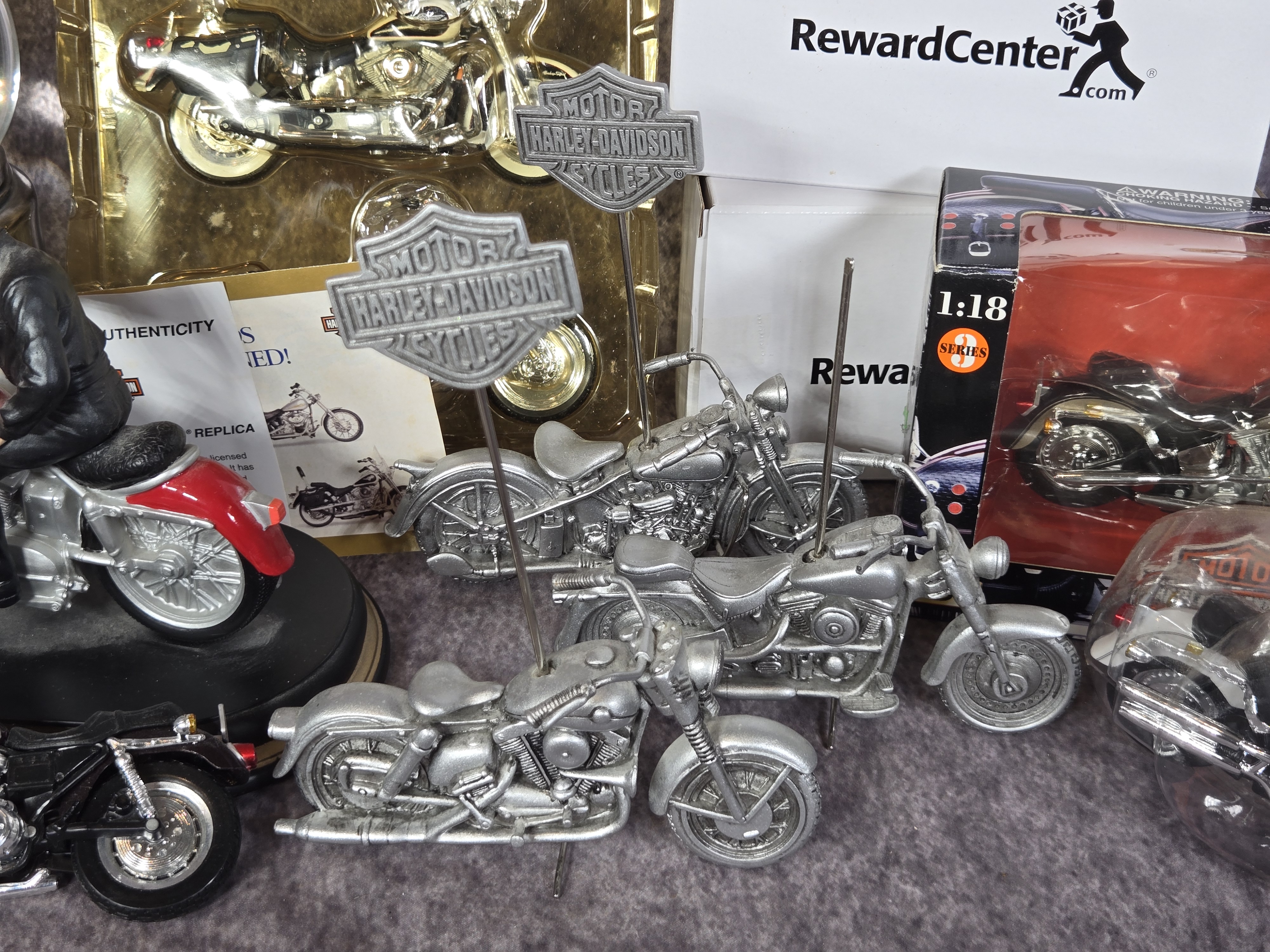 Harley-Davidson and Motorcycle Memorabilia featuring Maisto and Westland Giftware