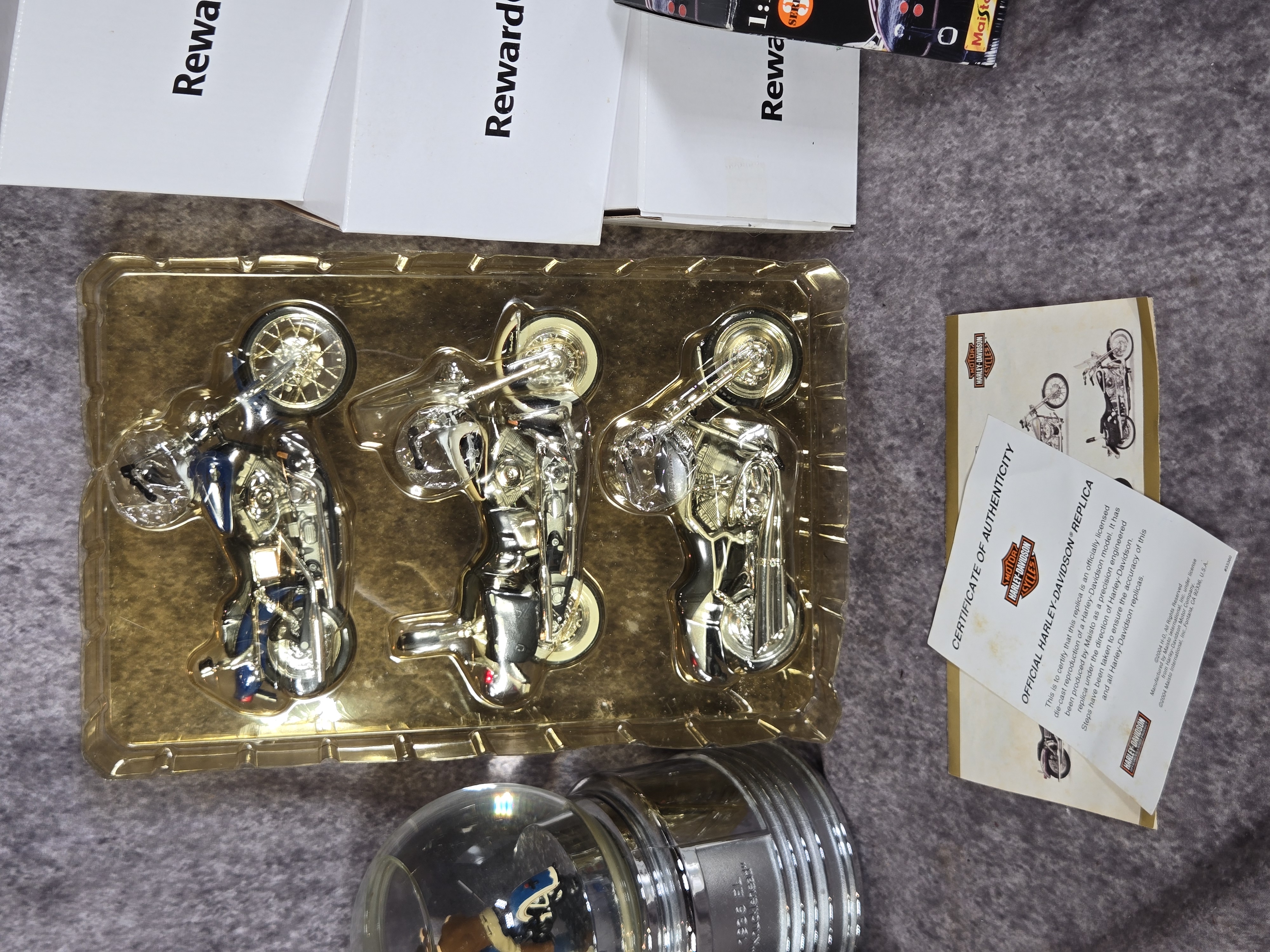 Harley-Davidson and Motorcycle Memorabilia featuring Maisto and Westland Giftware