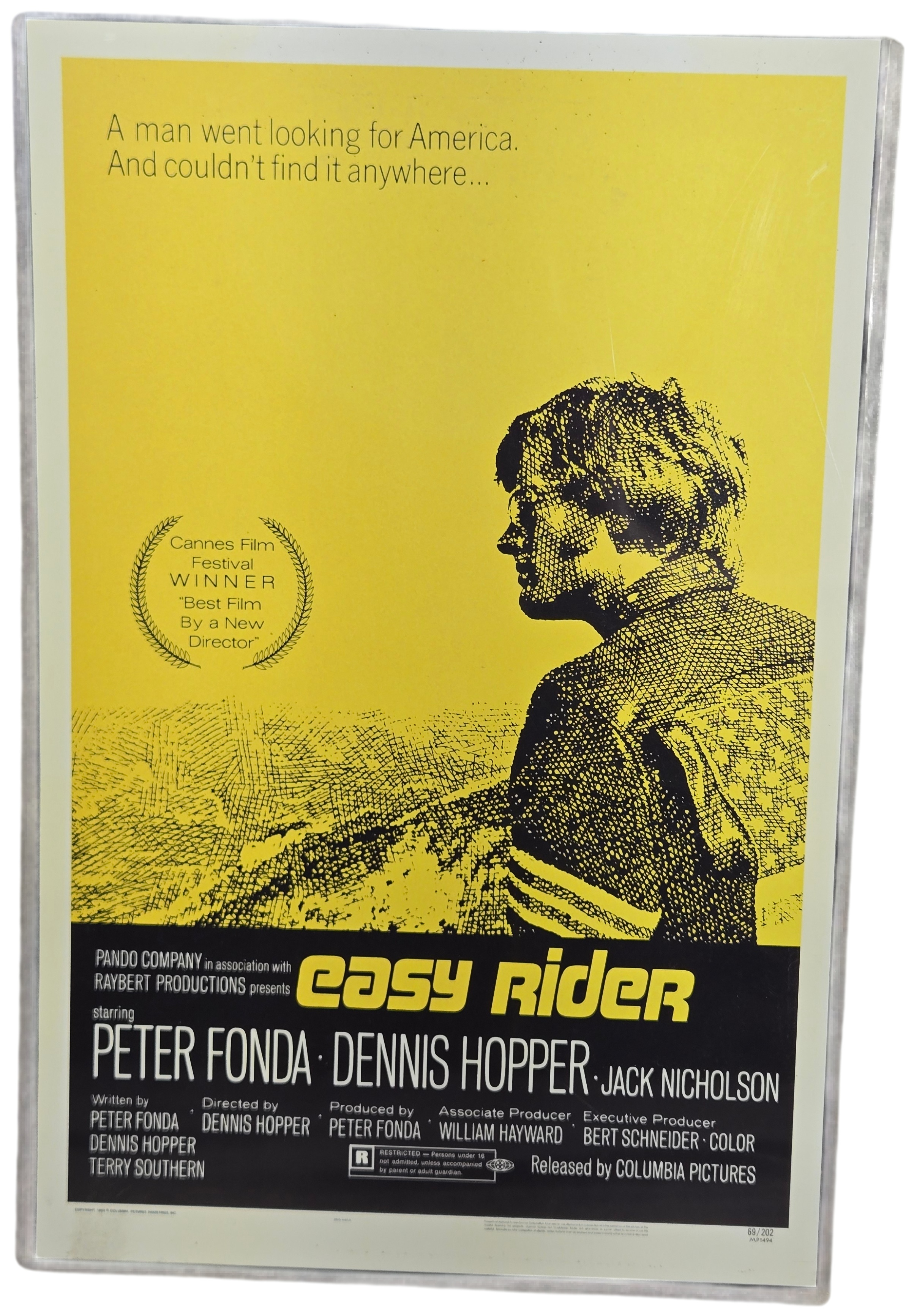 Original 1969 Easy Rider Theatrical Window Card Movie Poster