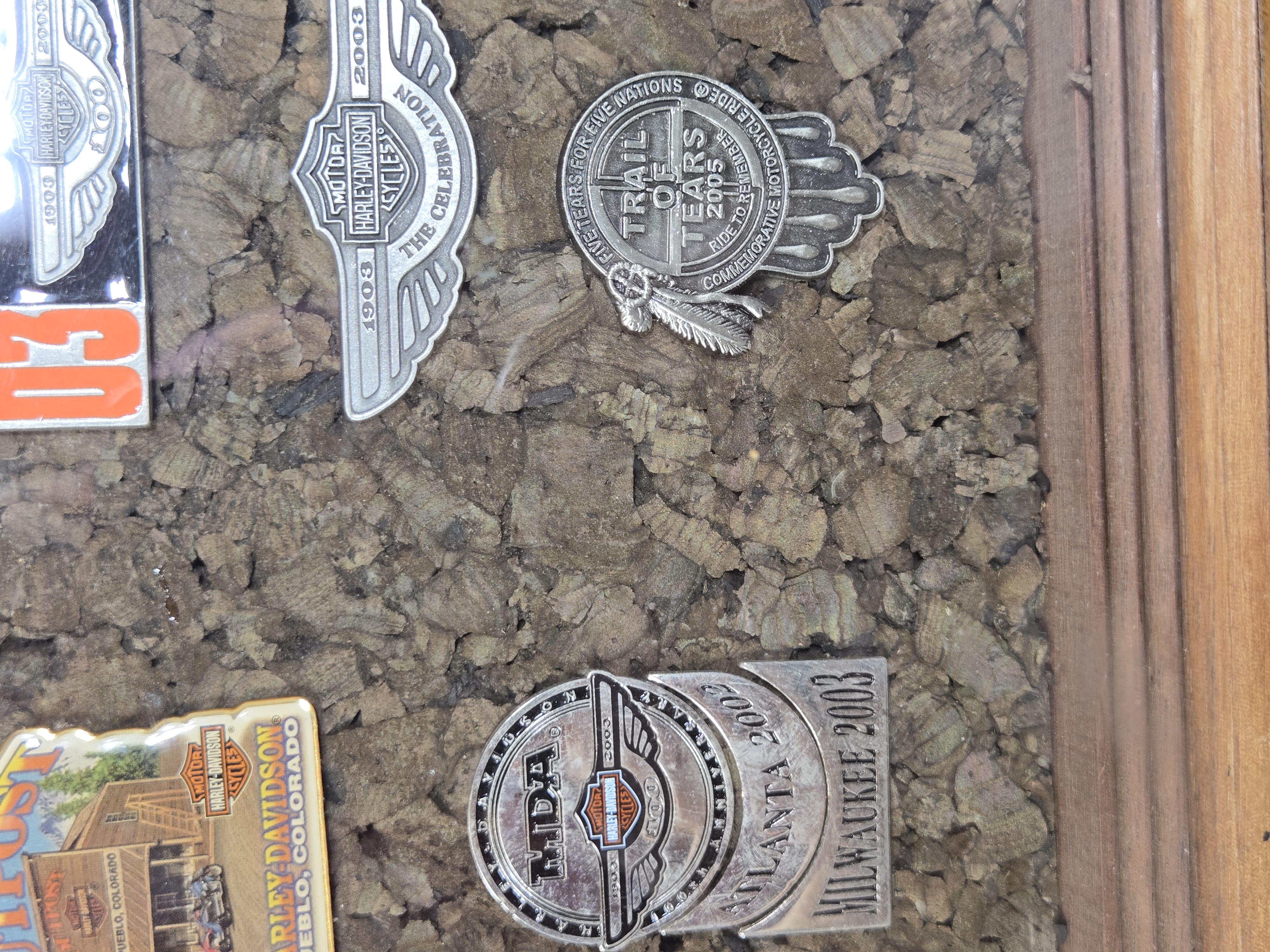 Forty-three Harley-Davidson 100th Anniversary Commemorative Pins and Coins