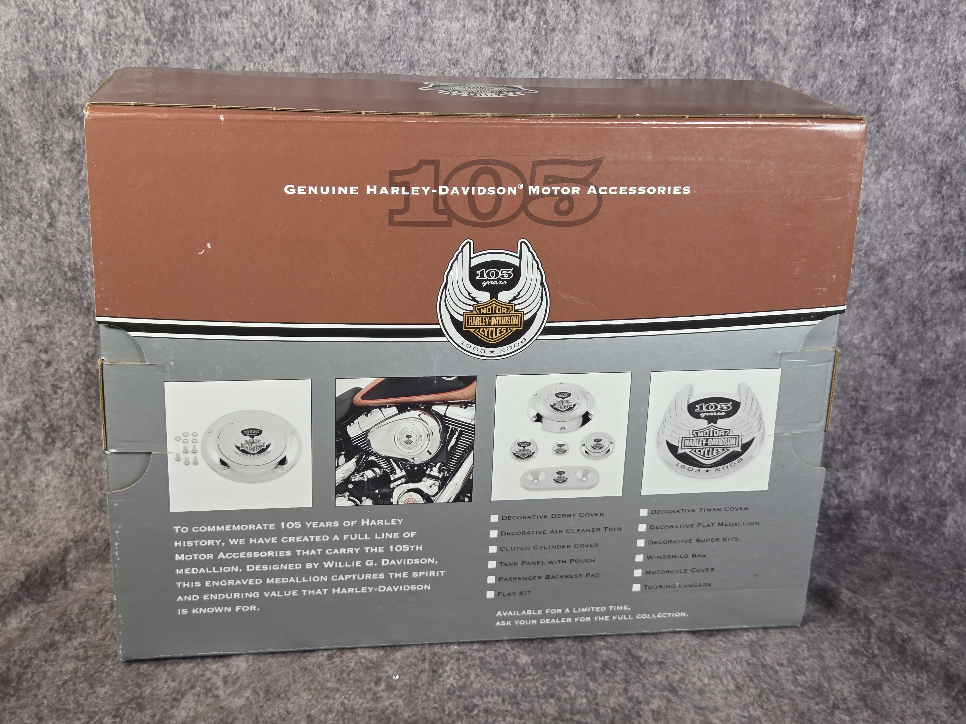 One Genuine Harley-Davidson 105th Anniversary Flannel Indoor Motorcycle Cover 92482-08