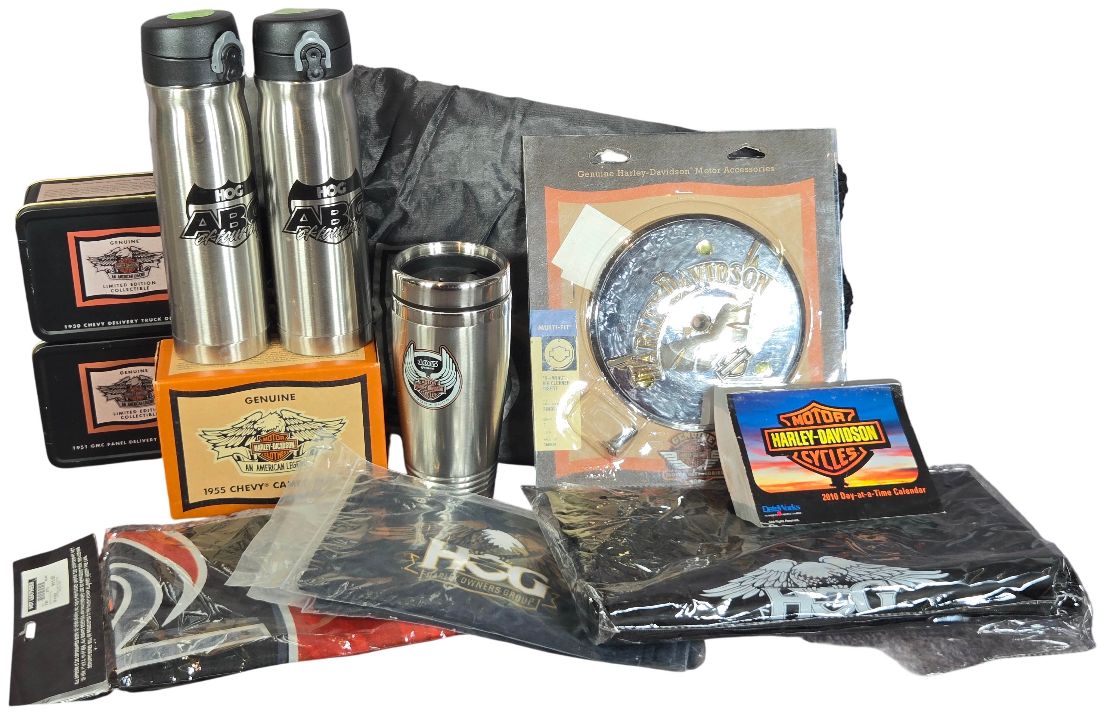 Harley-Davidson and HOG Collectibles including Die-Cast Banks and Accessories