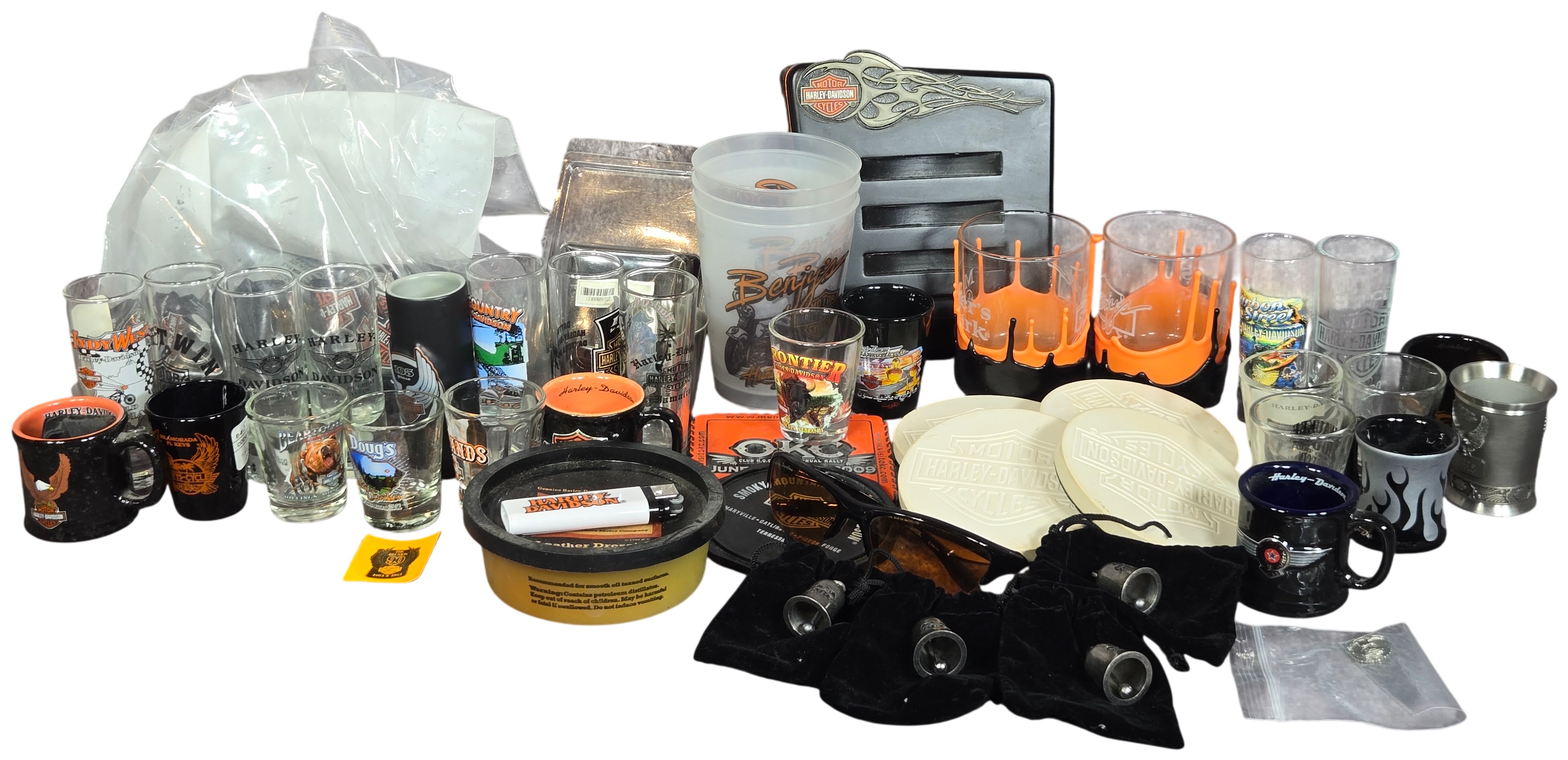 Harley-Davidson and Motorcycle Memorabilia, Barware, and Accessories
