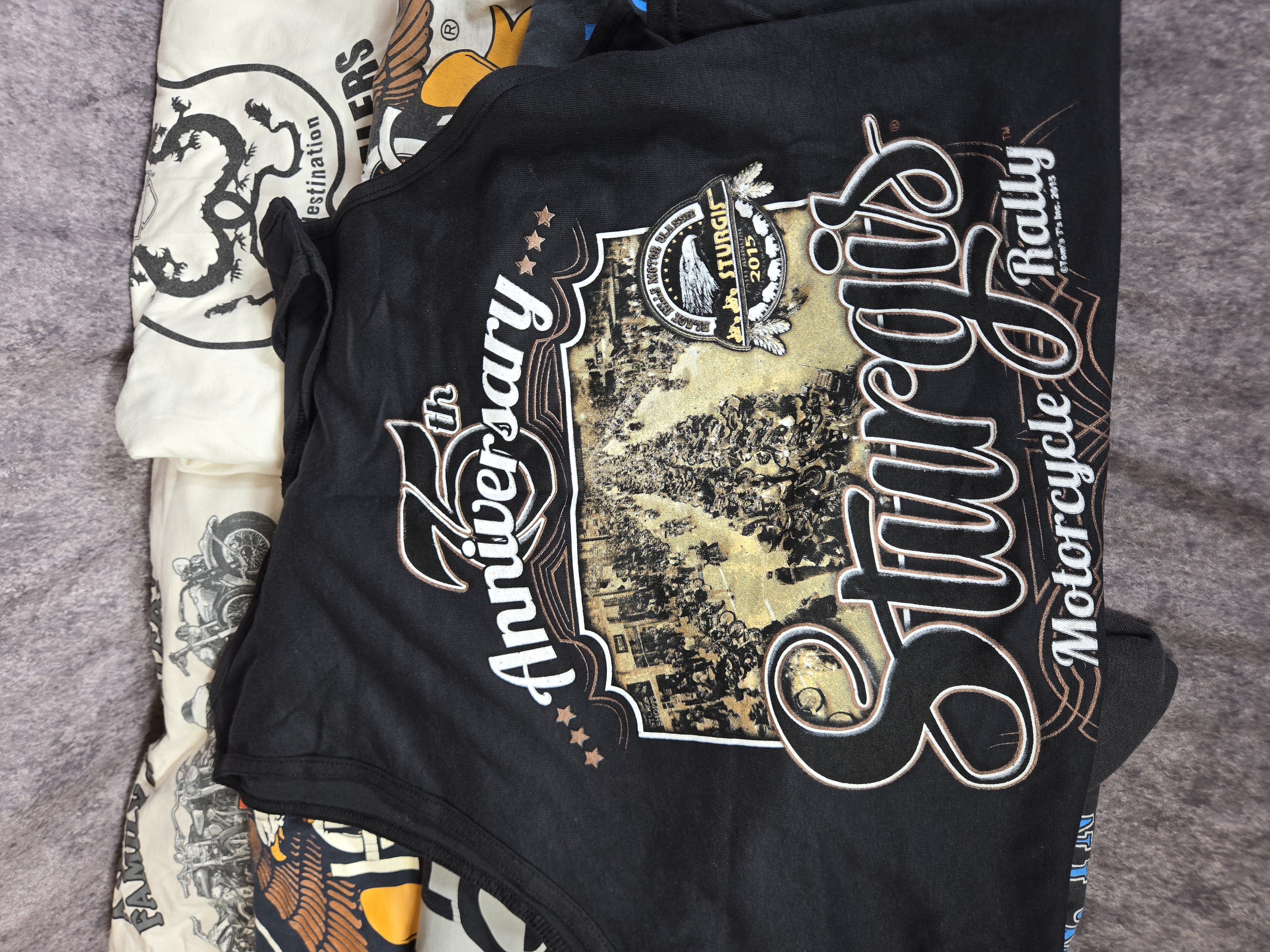Nine Harley-Davidson and Sturgis Motorcycle Apparel Items