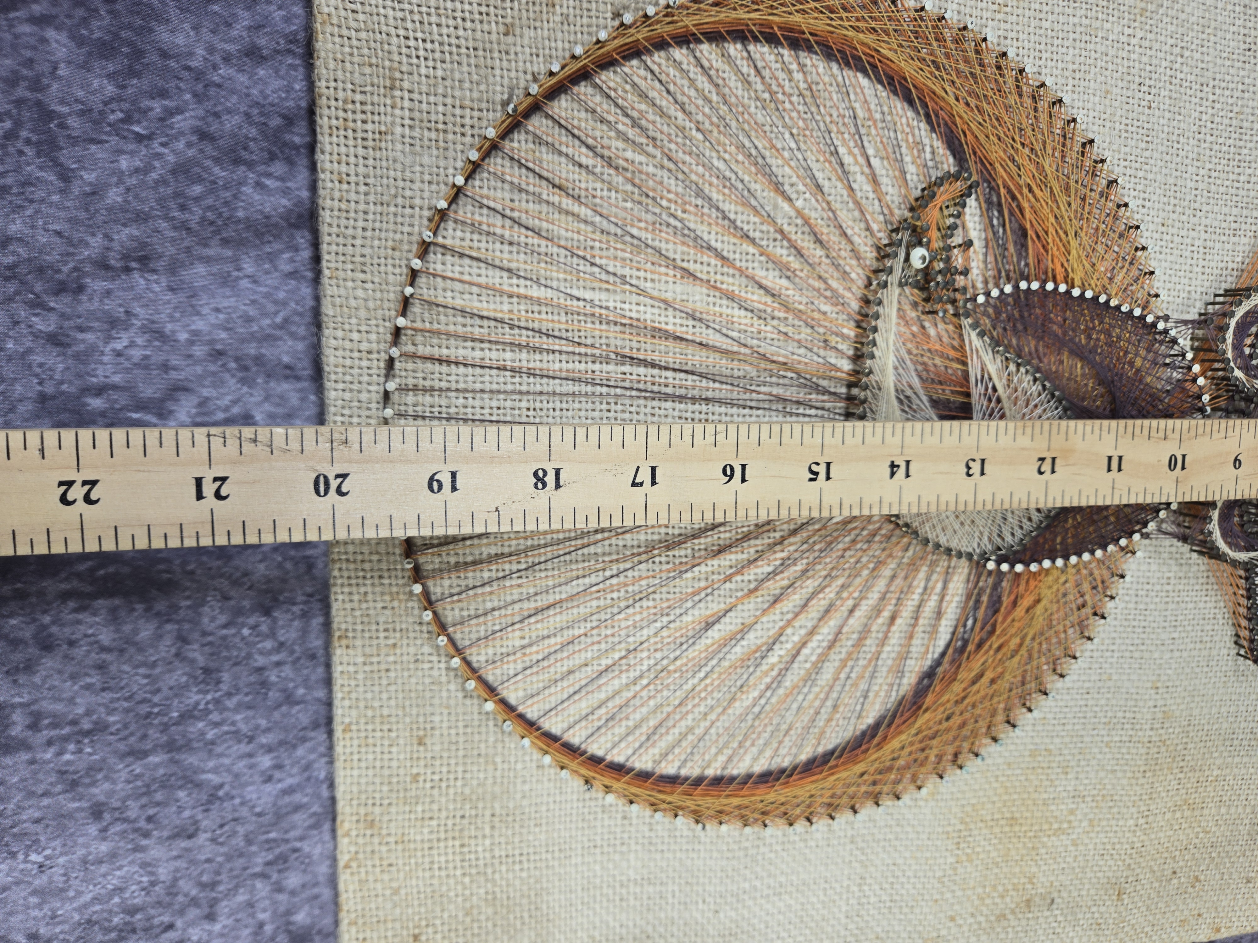 One Vintage AMF Harley-Davidson Eagle String Art Kit