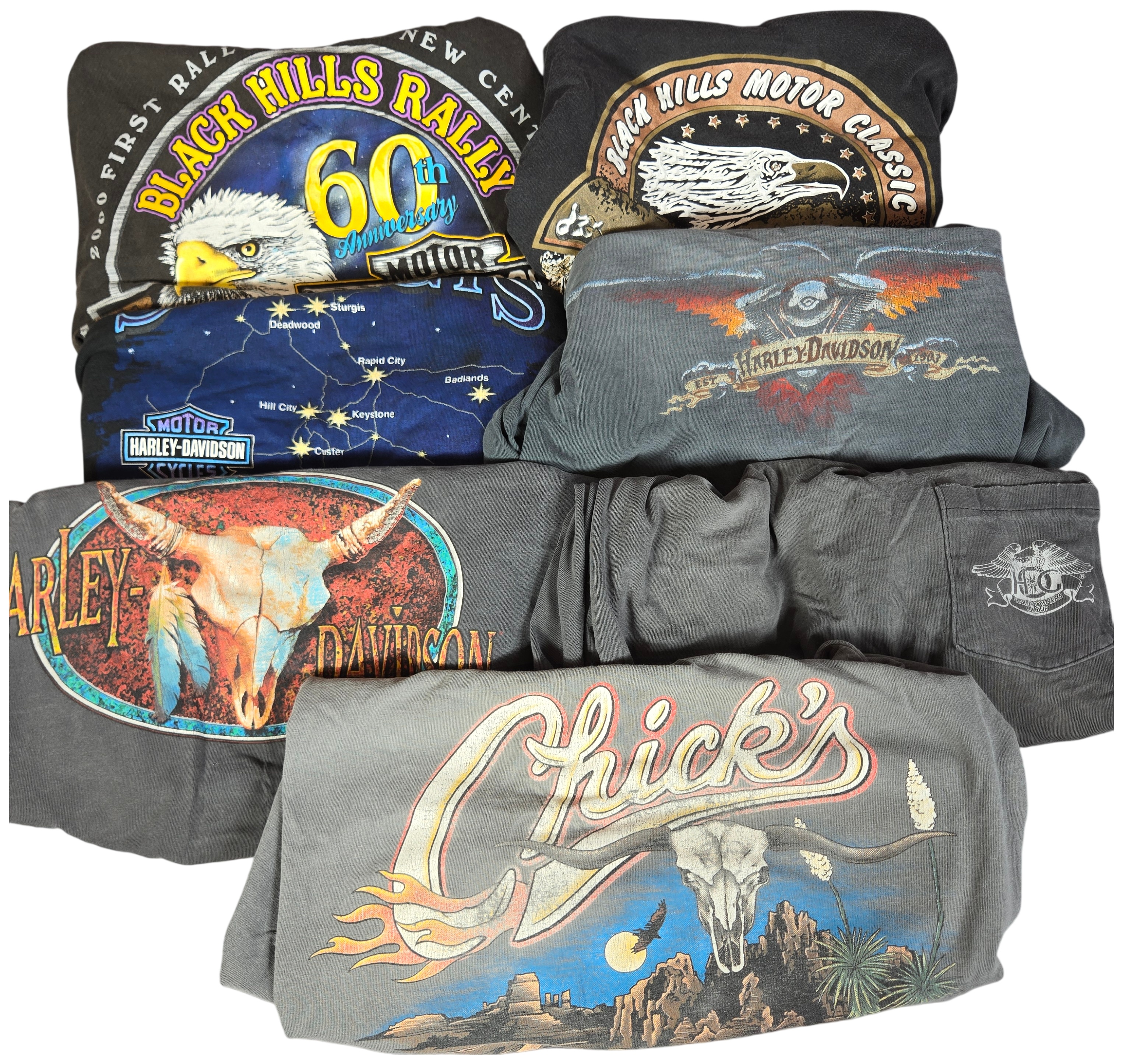 Seven Vintage Cotton Harley-Davidson and Sturgis Rally Garments