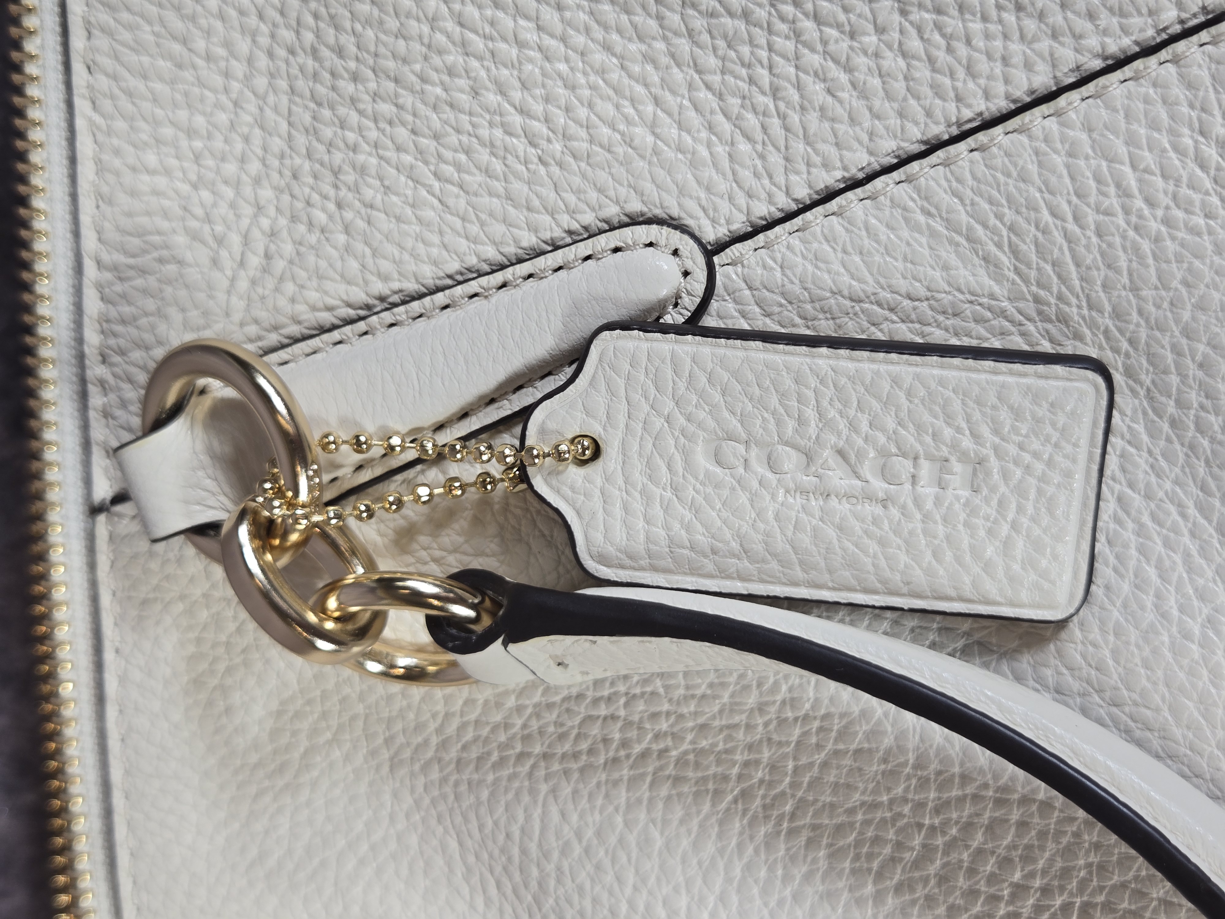 Coach Pebbled Leather Kelsey Satchel with Gold Tone Hardware