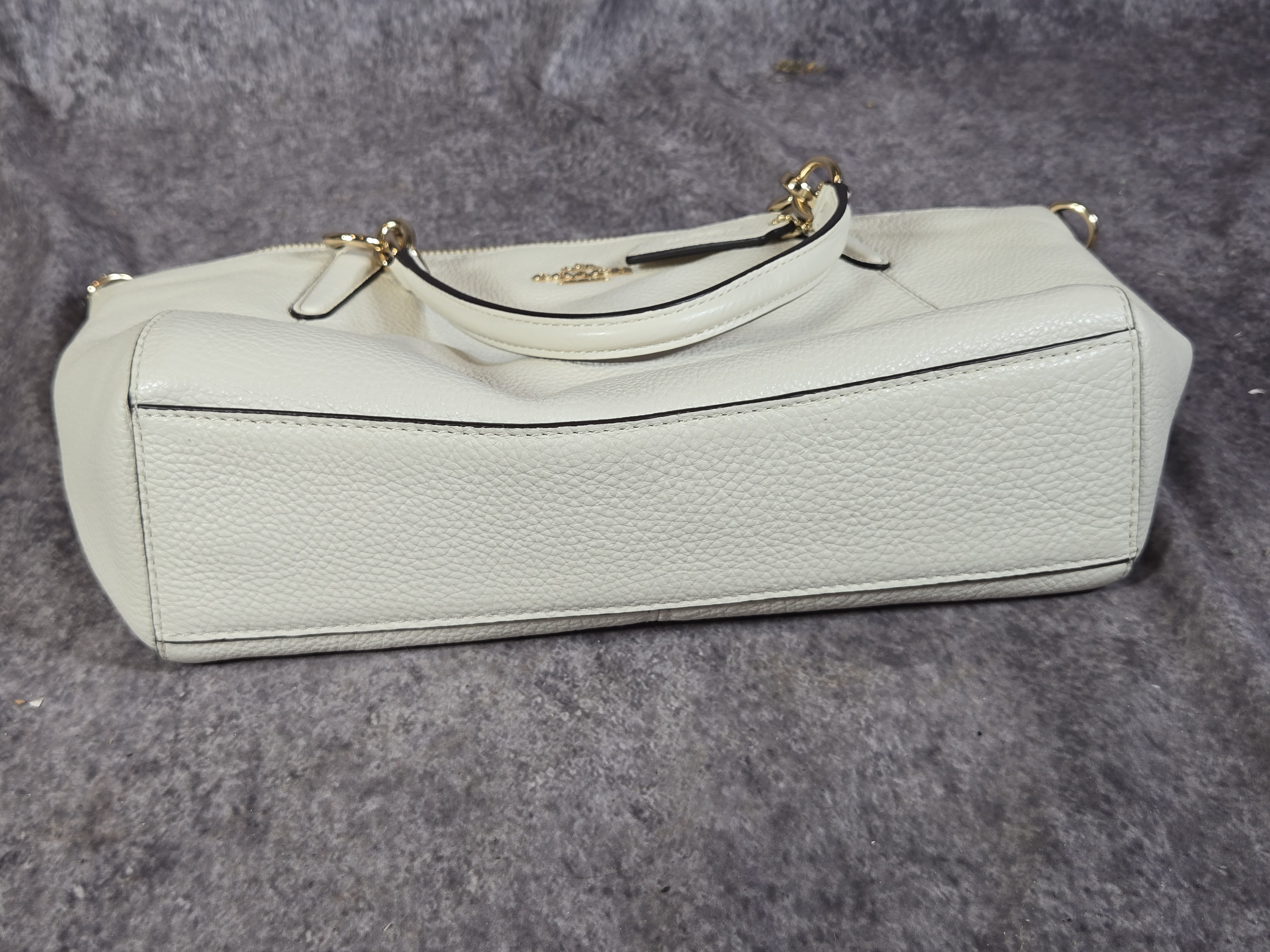 Coach Pebbled Leather Kelsey Satchel with Gold Tone Hardware
