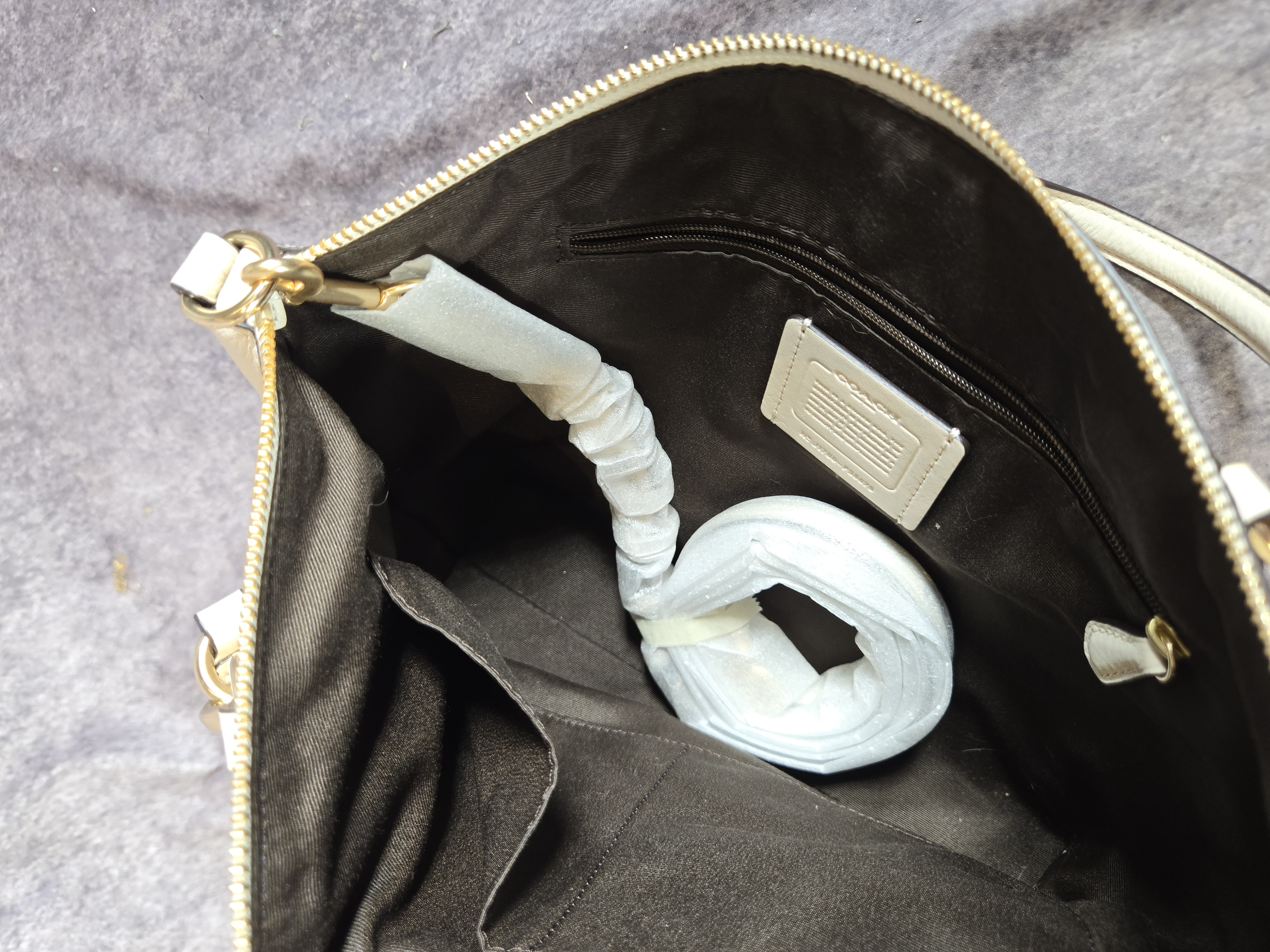 Coach Pebbled Leather Kelsey Satchel with Gold Tone Hardware