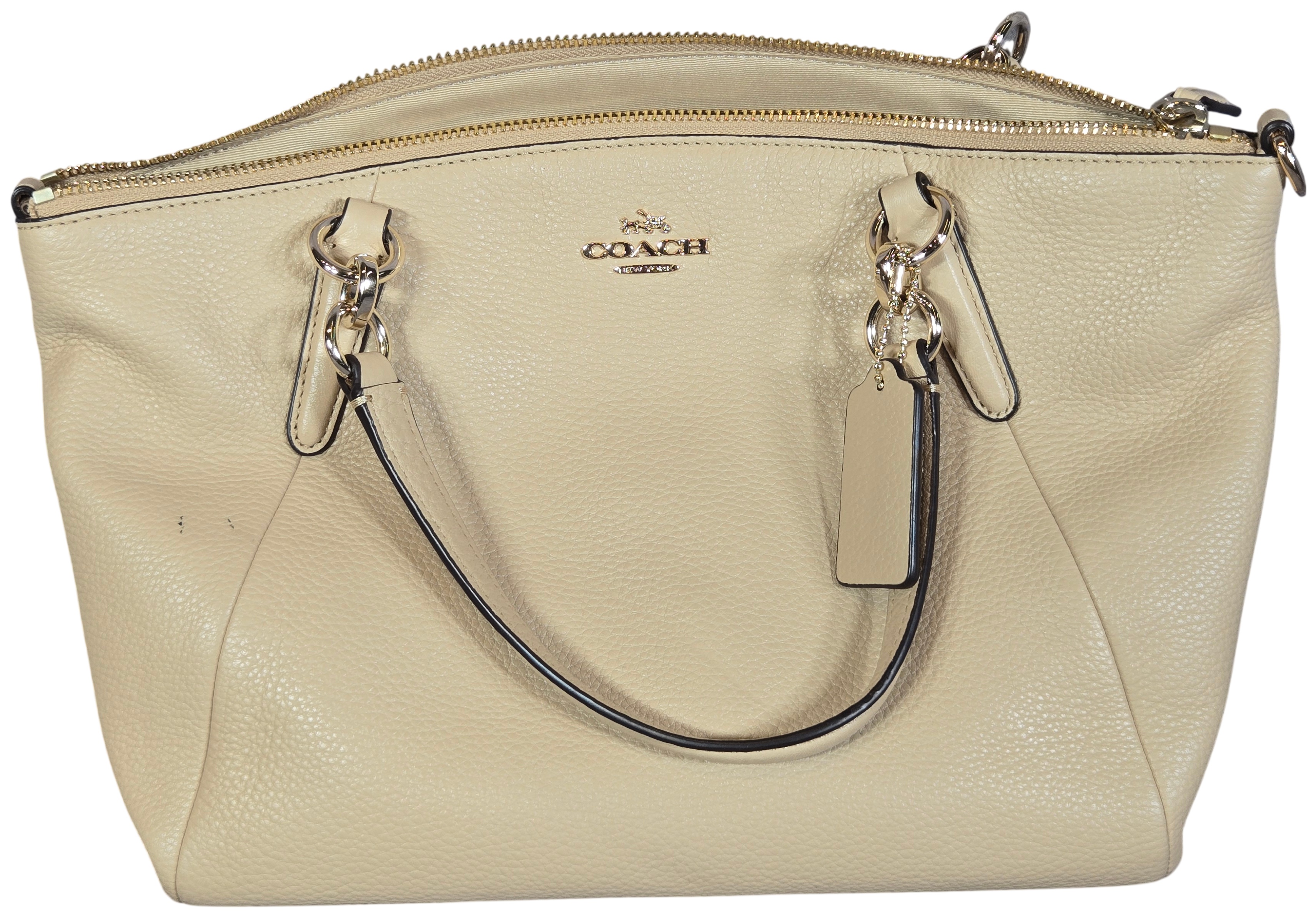 Coach Prairie Satchel in Chalk Pebbled Leather