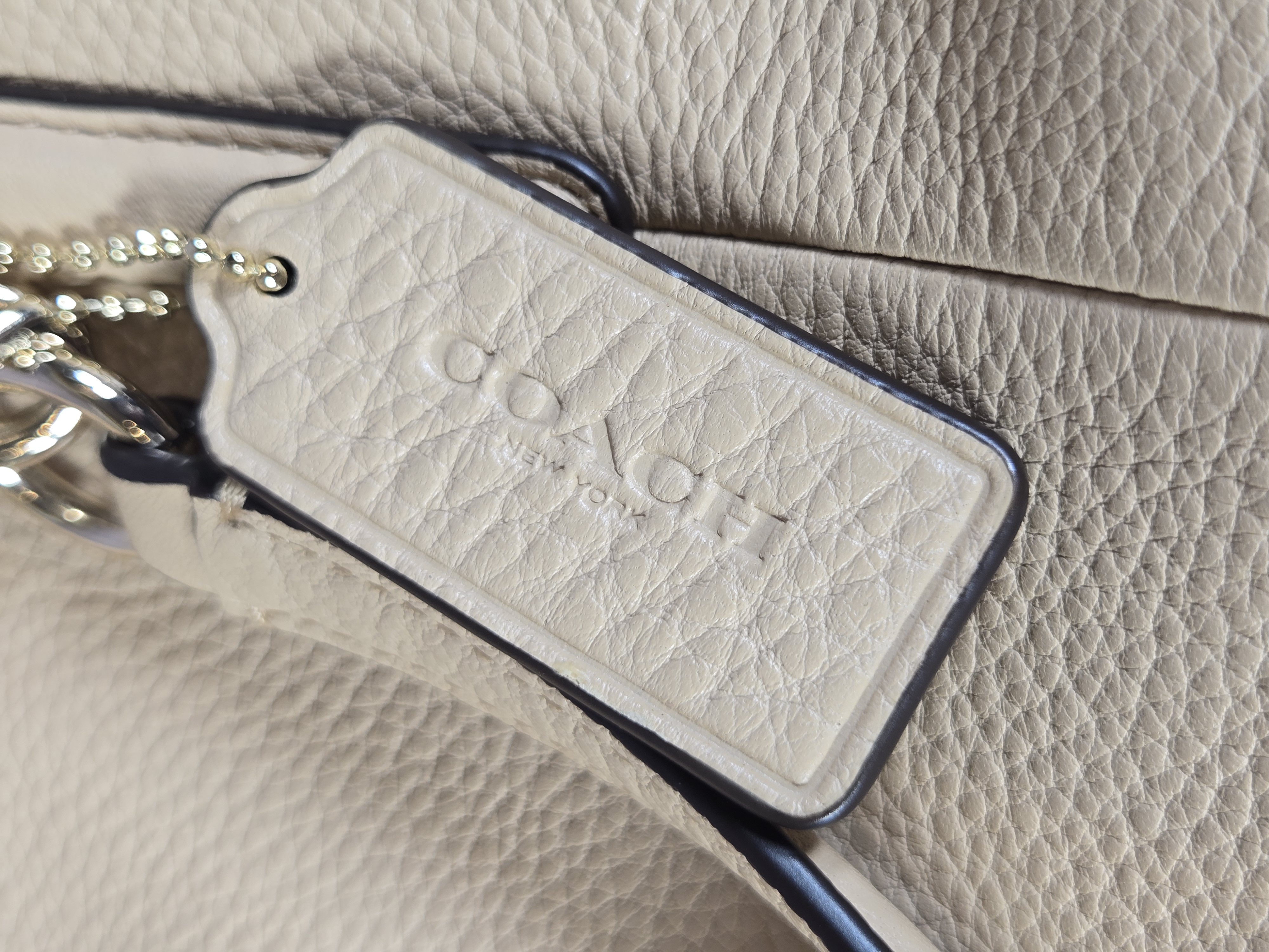 Coach Prairie Satchel in Chalk Pebbled Leather